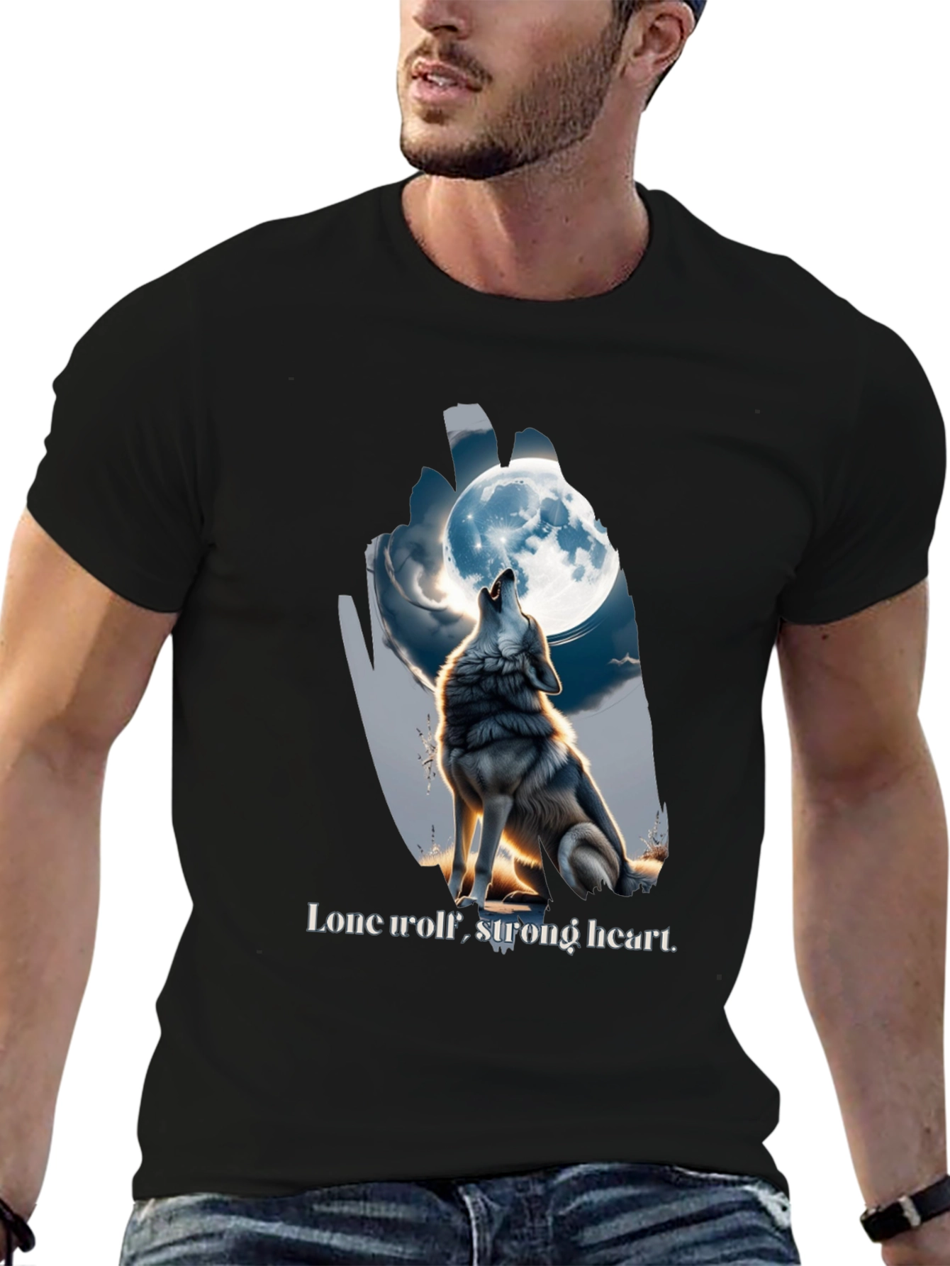 Lone Wolf Strong Heart Graphic Tee
