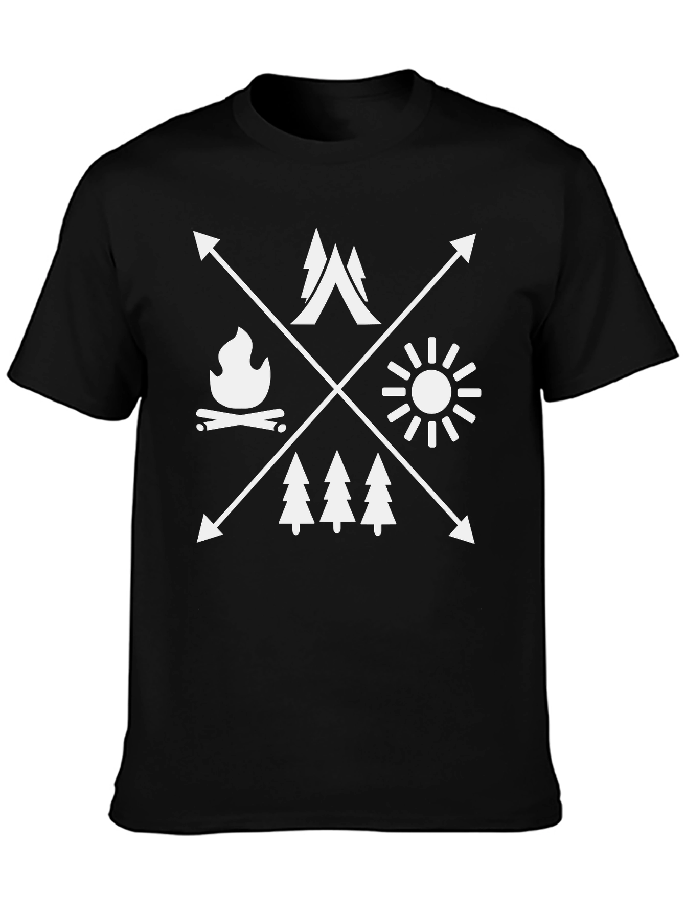 Outdoor Adventure Graphic Tee - Camping Design
