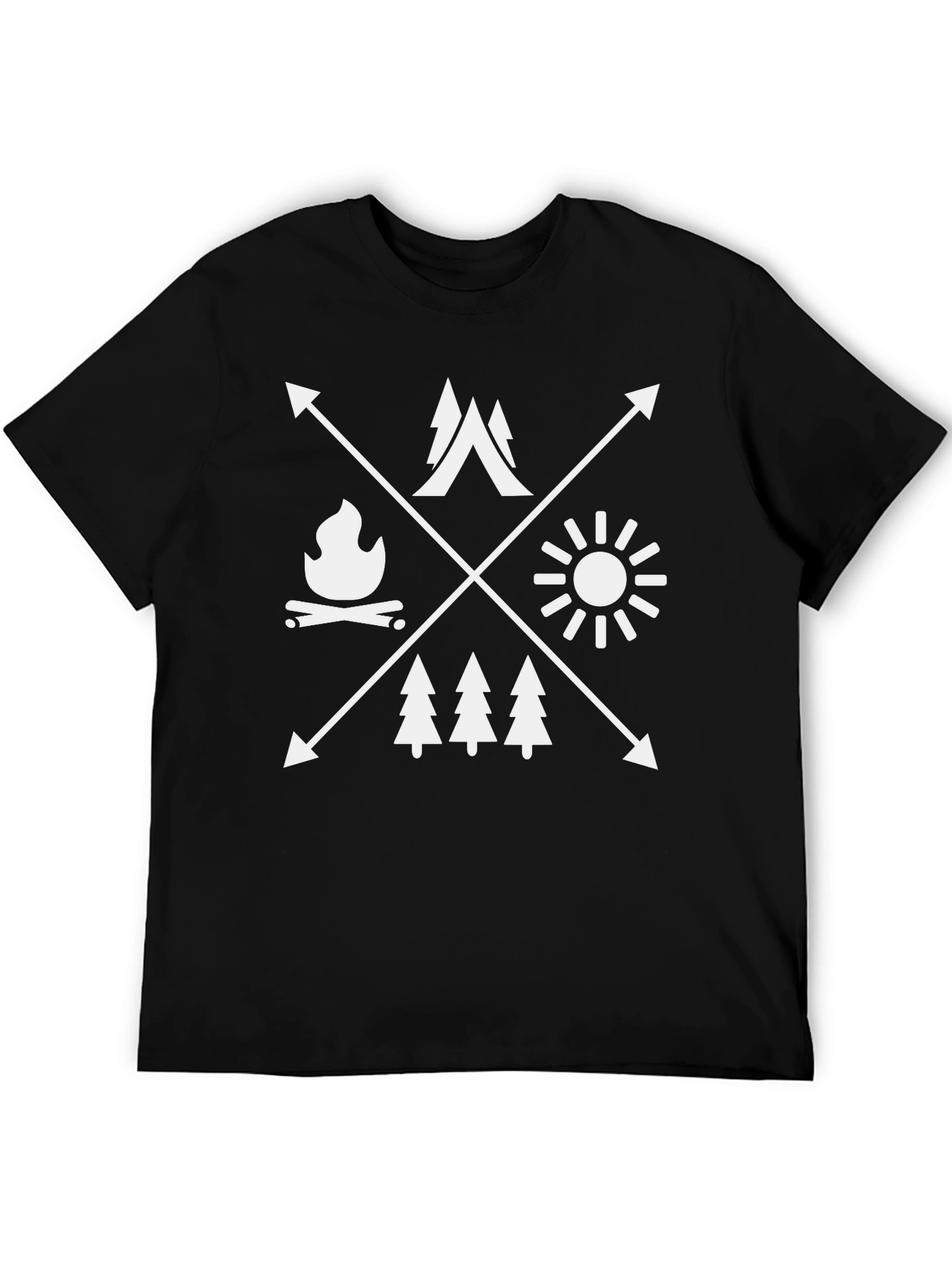 Outdoor Adventure Graphic Tee - Camping Design