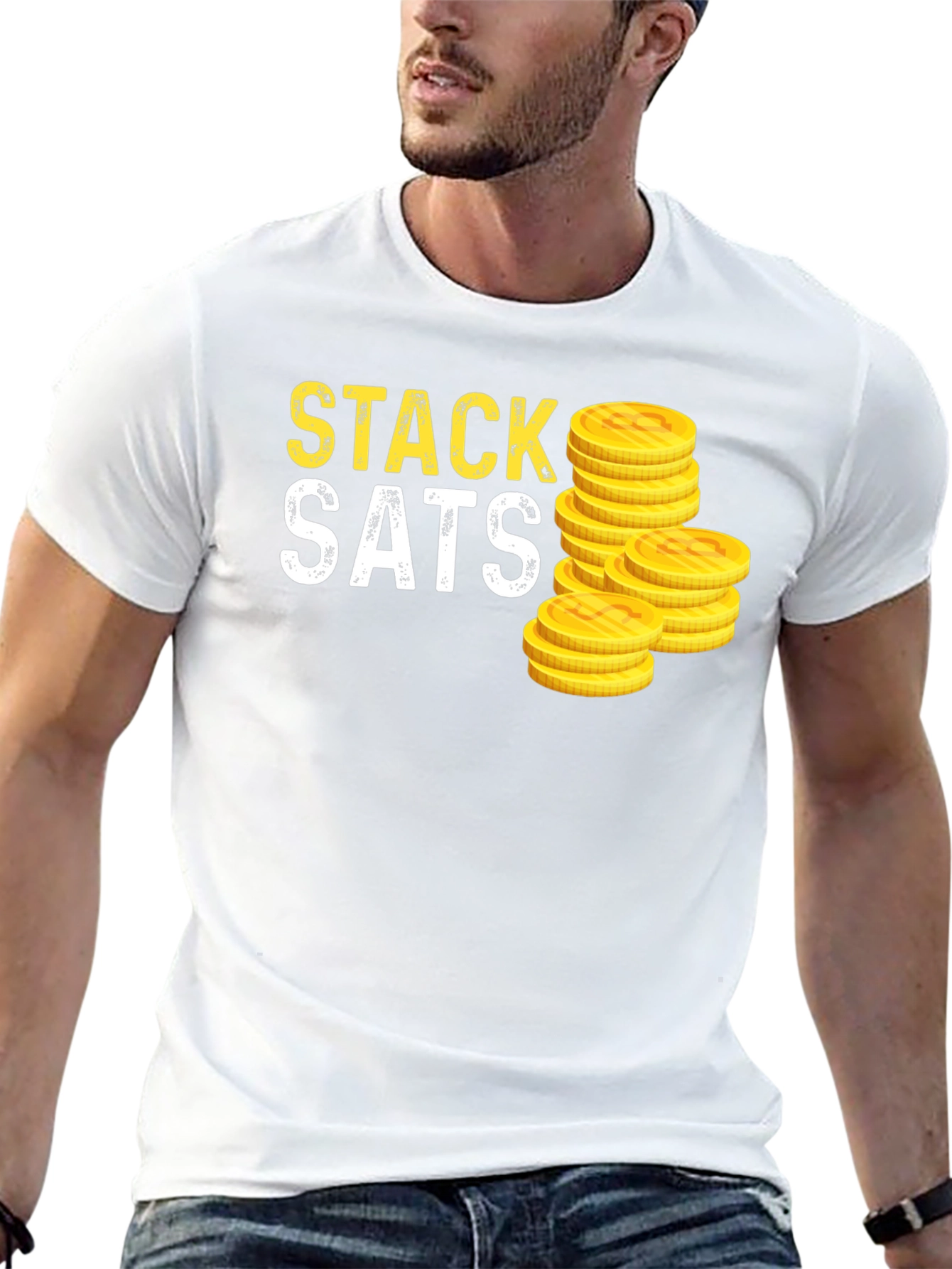 Stack Sats Crypto Tee - Bitcoin Hodler T-Shirt