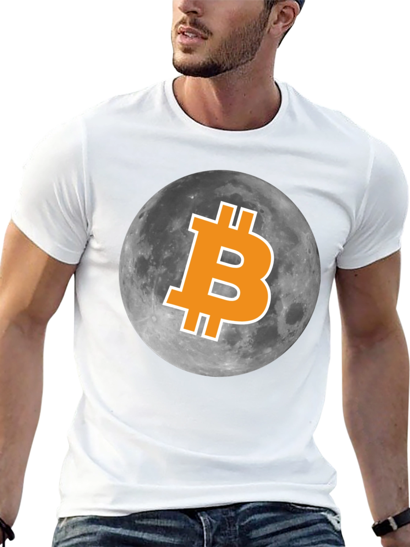 Bitcoin to the Moon Black T-Shirt