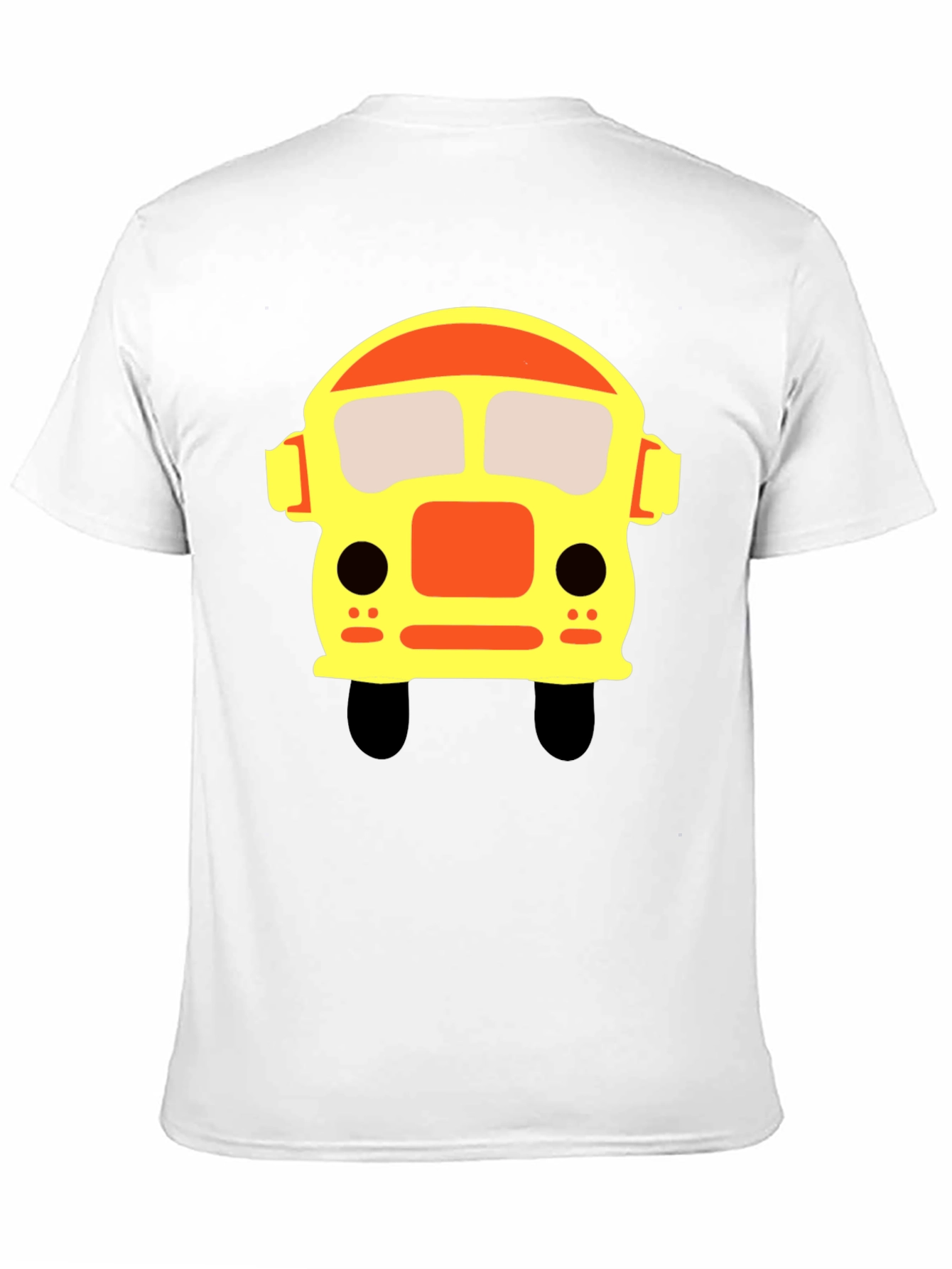 Cartoon Bus Graphic Black T-Shirt