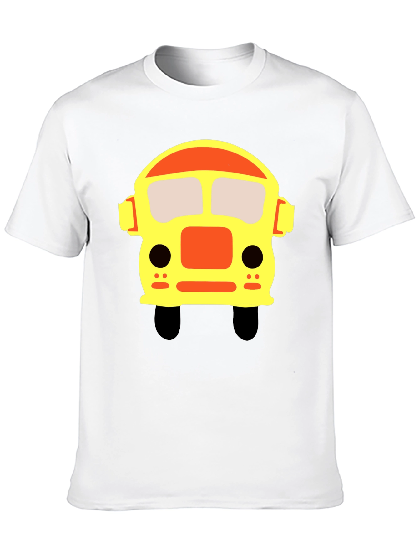 Cartoon Bus Graphic Black T-Shirt