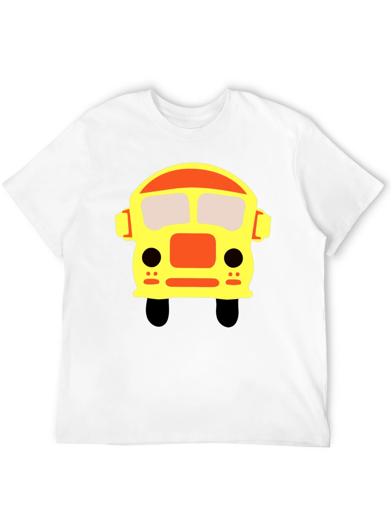 Cartoon Bus Graphic Black T-Shirt