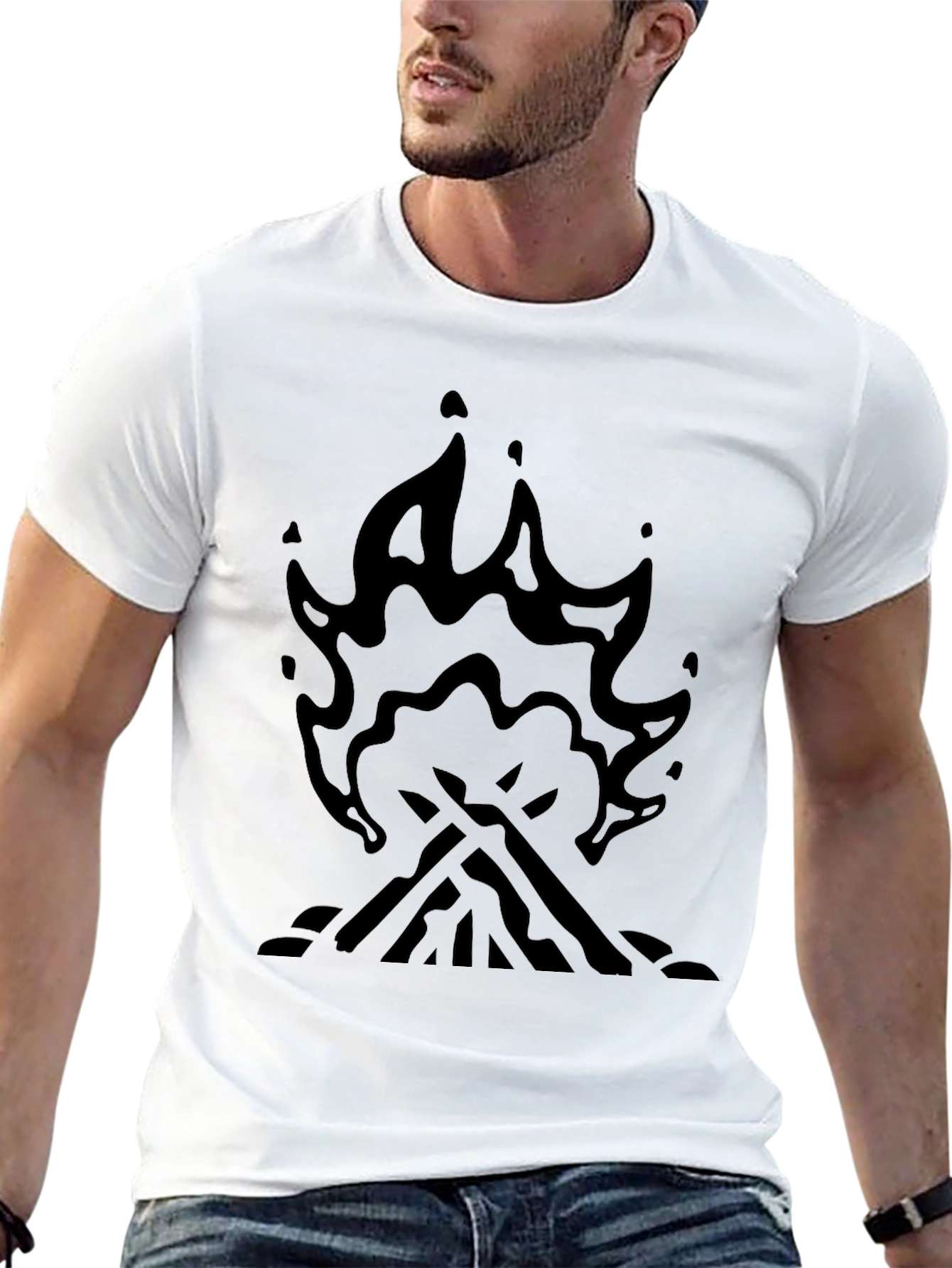 Campfire Graphic T-Shirt - Black