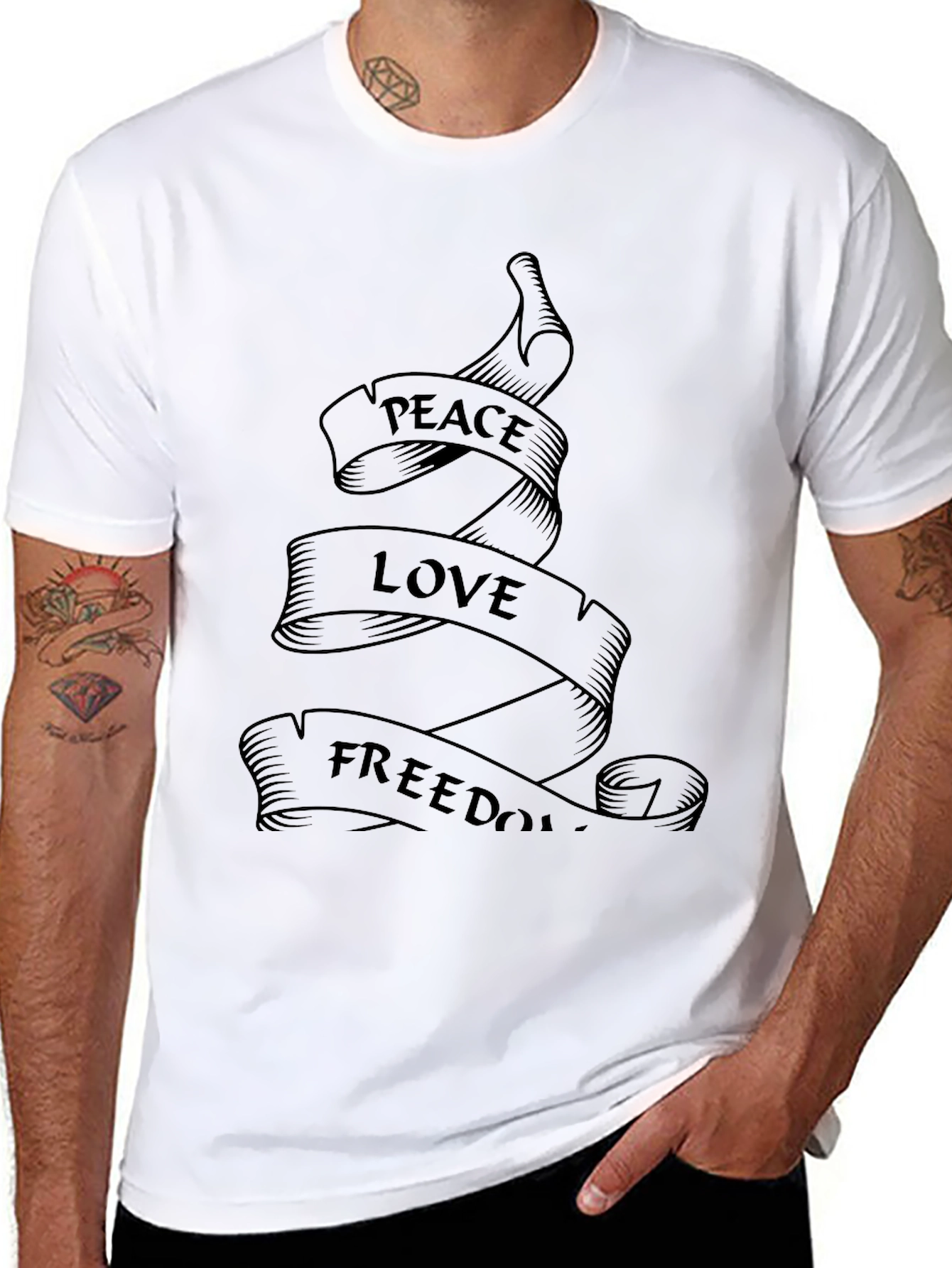 Peace Love Freedom Graphic T-Shirt