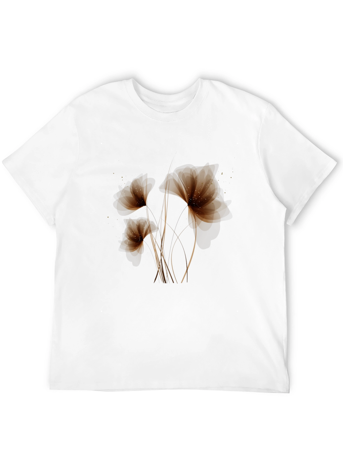 Floral Elegance: Black Graphic Tee