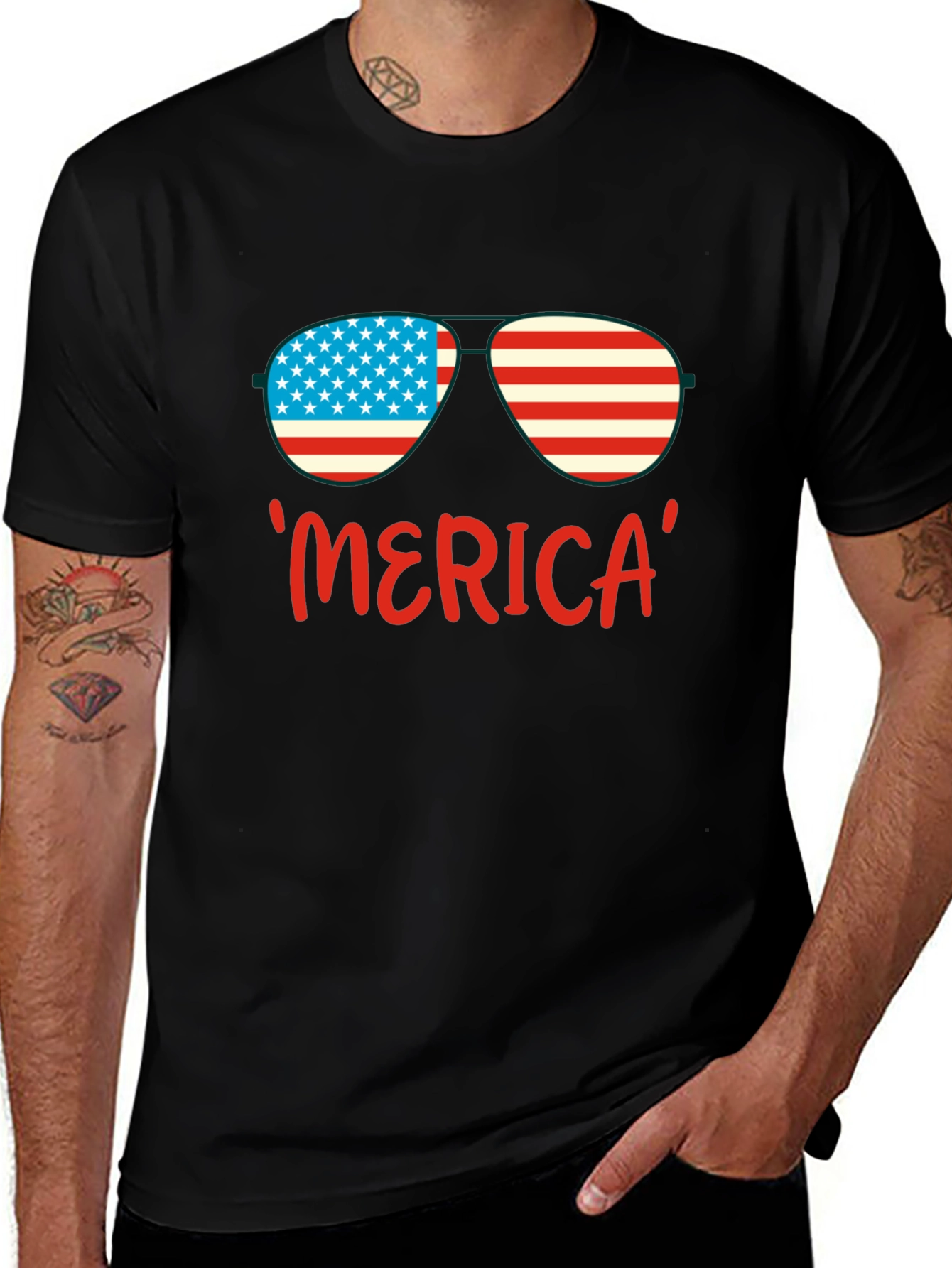 Patriotic Merica Sunglasses T-Shirt