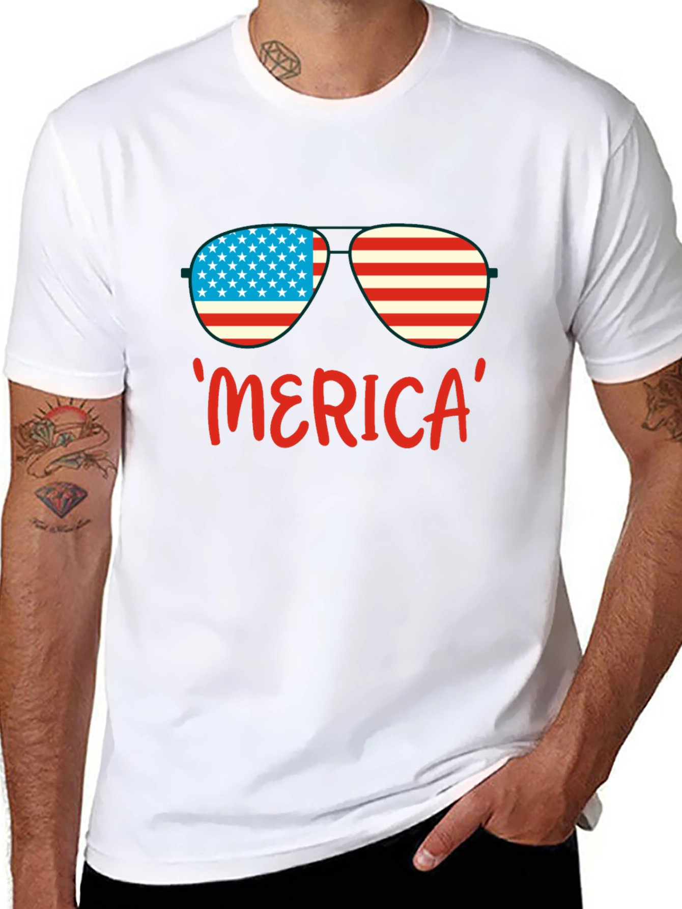 Patriotic Merica Sunglasses T-Shirt