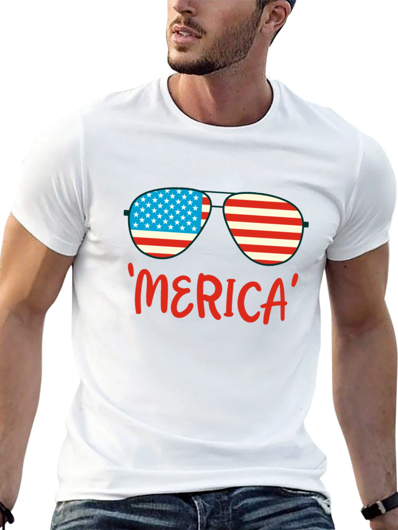 Patriotic Merica Sunglasses T-Shirt