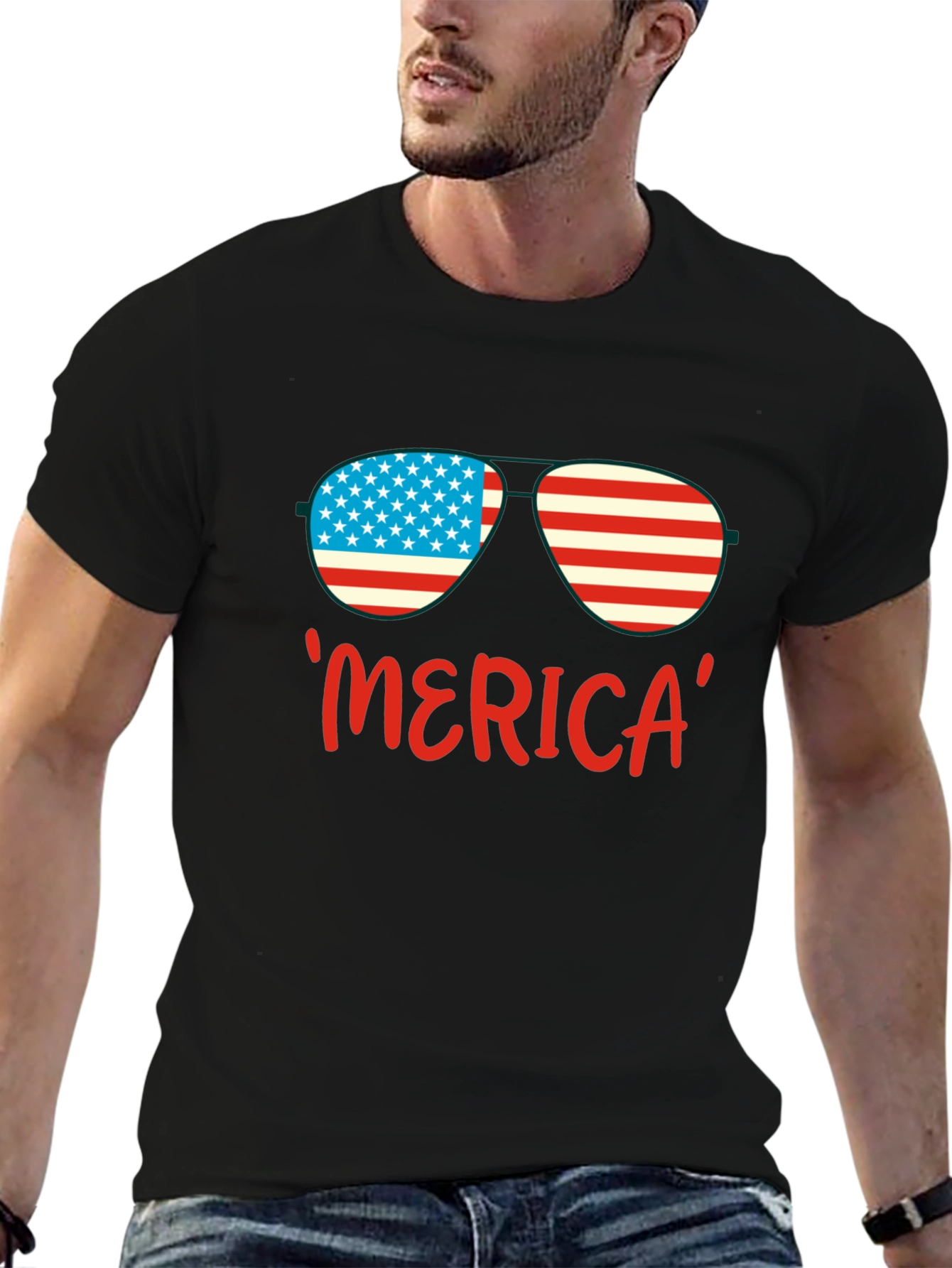 Patriotic Merica Sunglasses T-Shirt