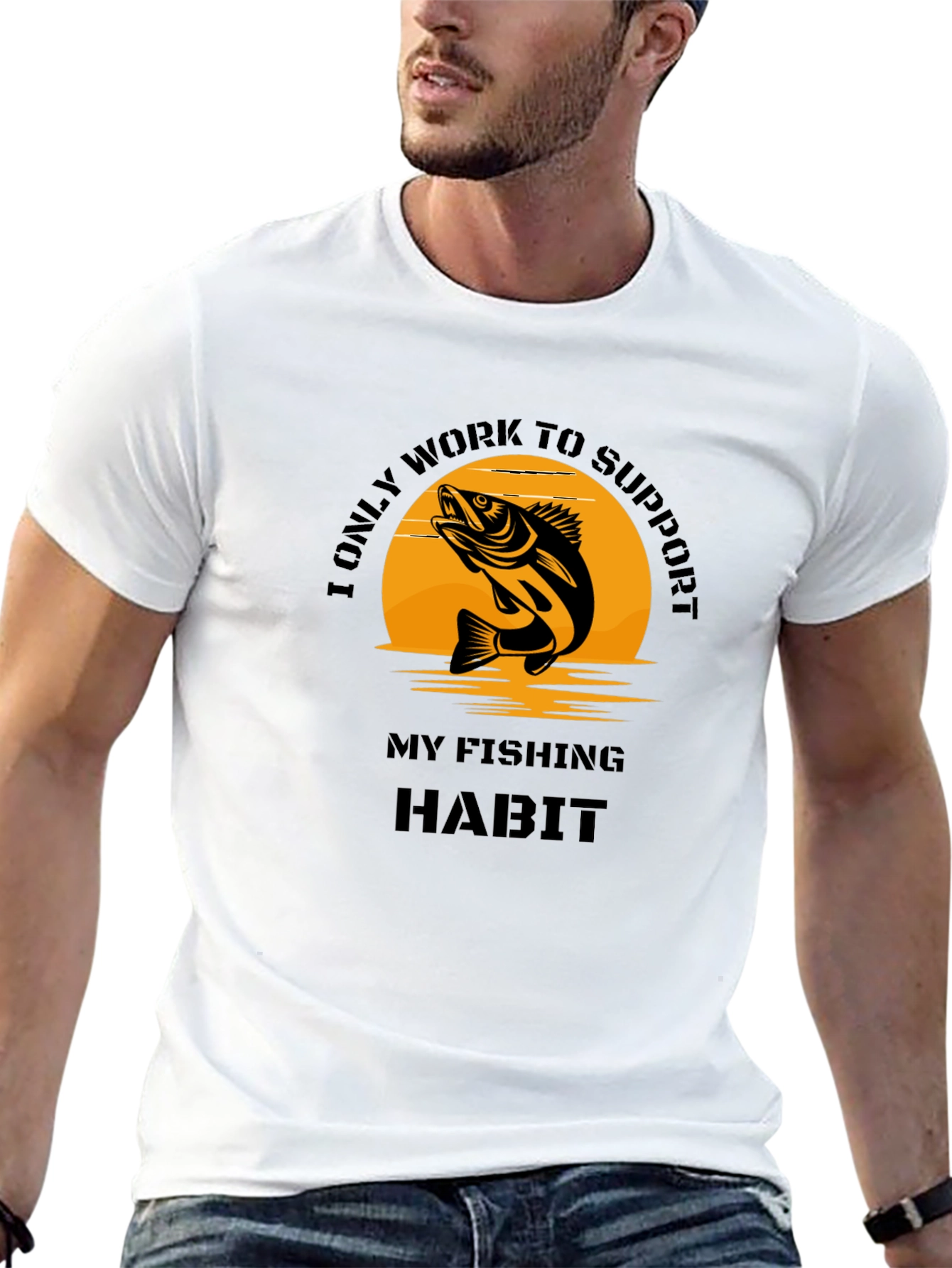 Fishing Habit T-Shirt - Novelty Graphic Tee