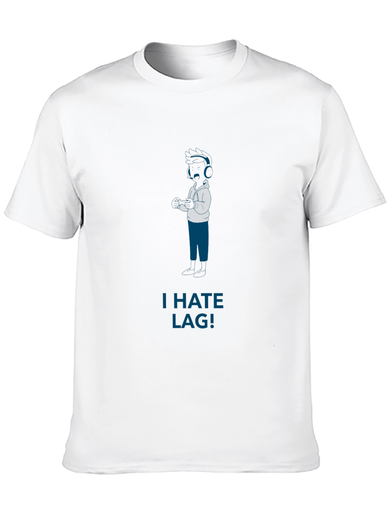 I Hate Lag! Gamer T-Shirt - Black