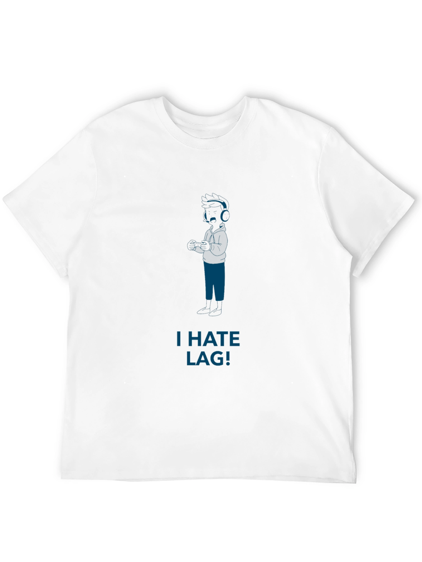 I Hate Lag! Gamer T-Shirt - Black