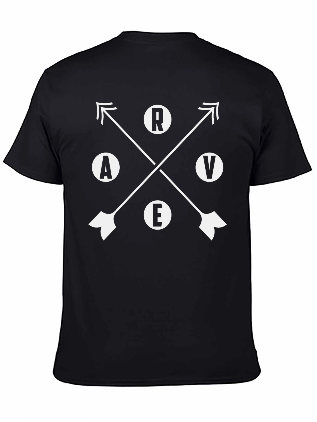 Retro Rave Arrow T-Shirt - Black