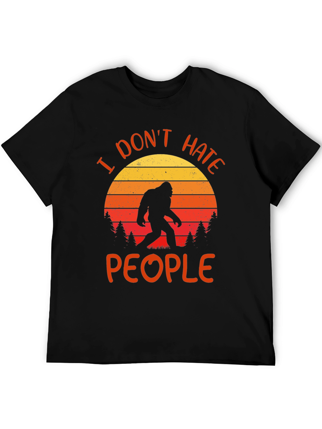 I Dont Hate People Bigfoot Graphic Tee