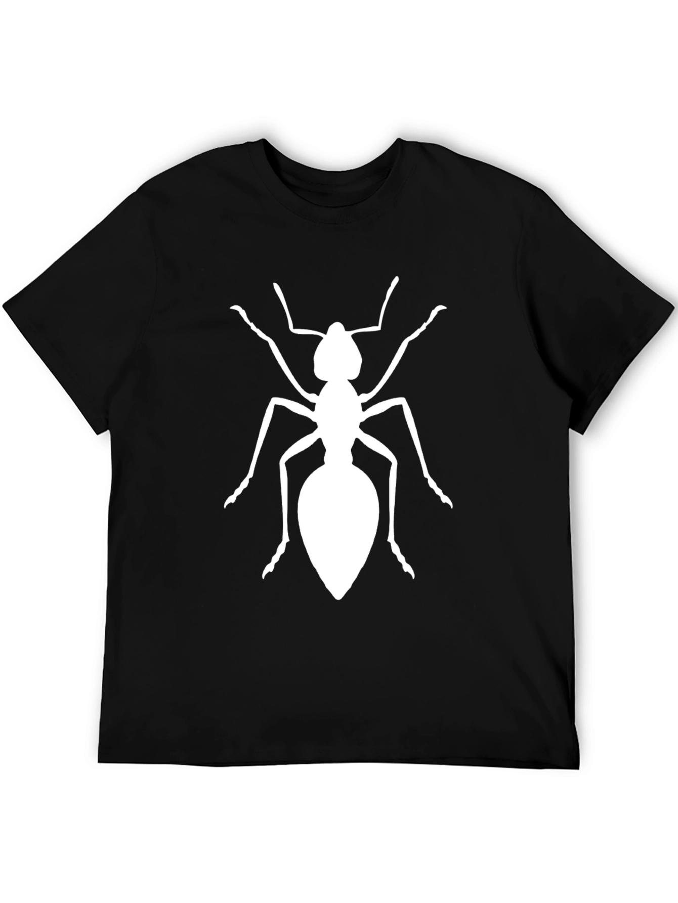 Ant Graphic Tee - Black Cotton Casual