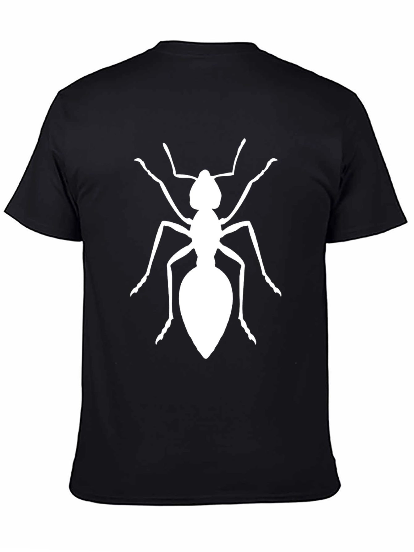 Ant Graphic Tee - Black Cotton Casual