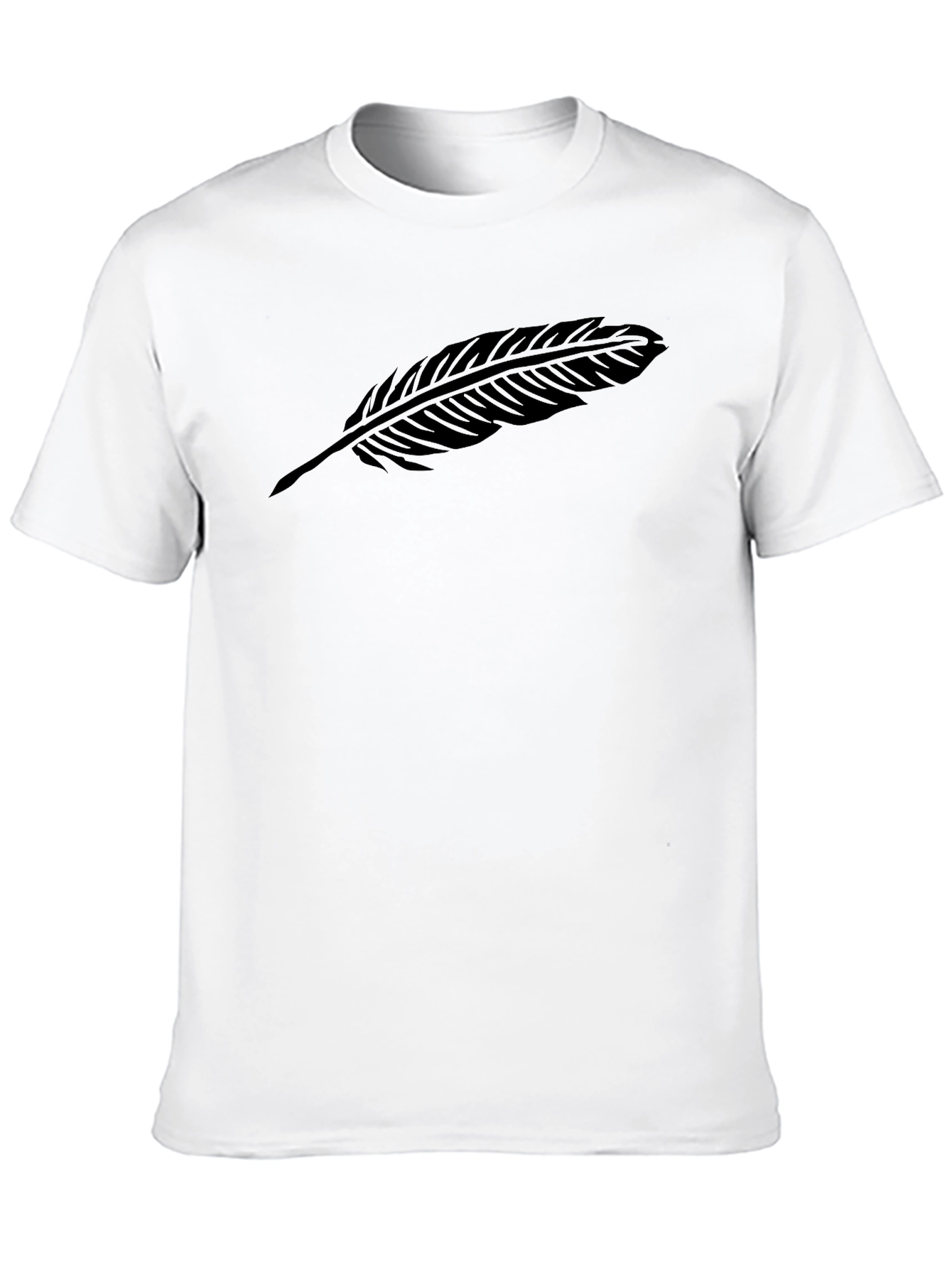 Black Feather Graphic Tee - Stylish and Comfortable