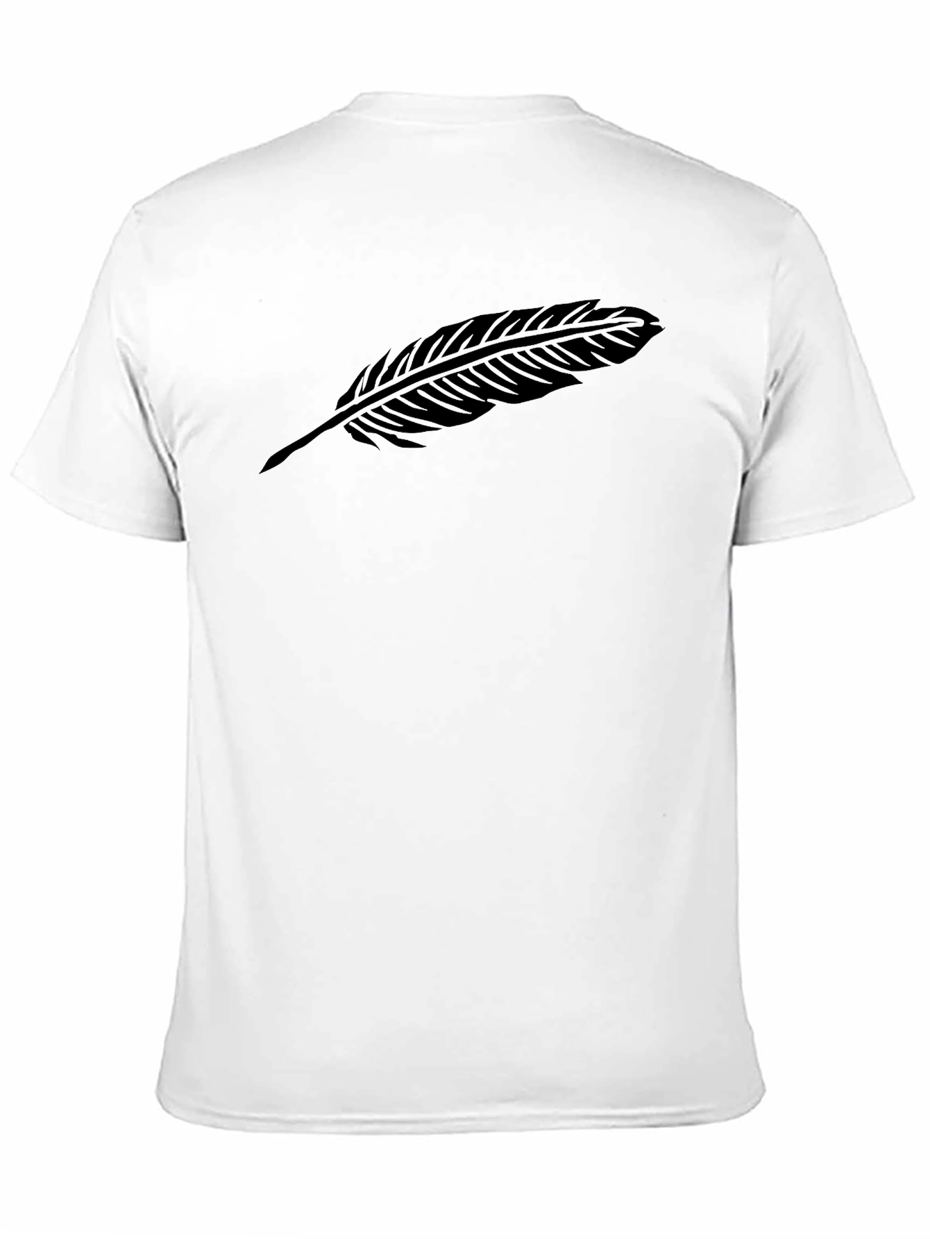 Black Feather Graphic Tee - Stylish and Comfortable