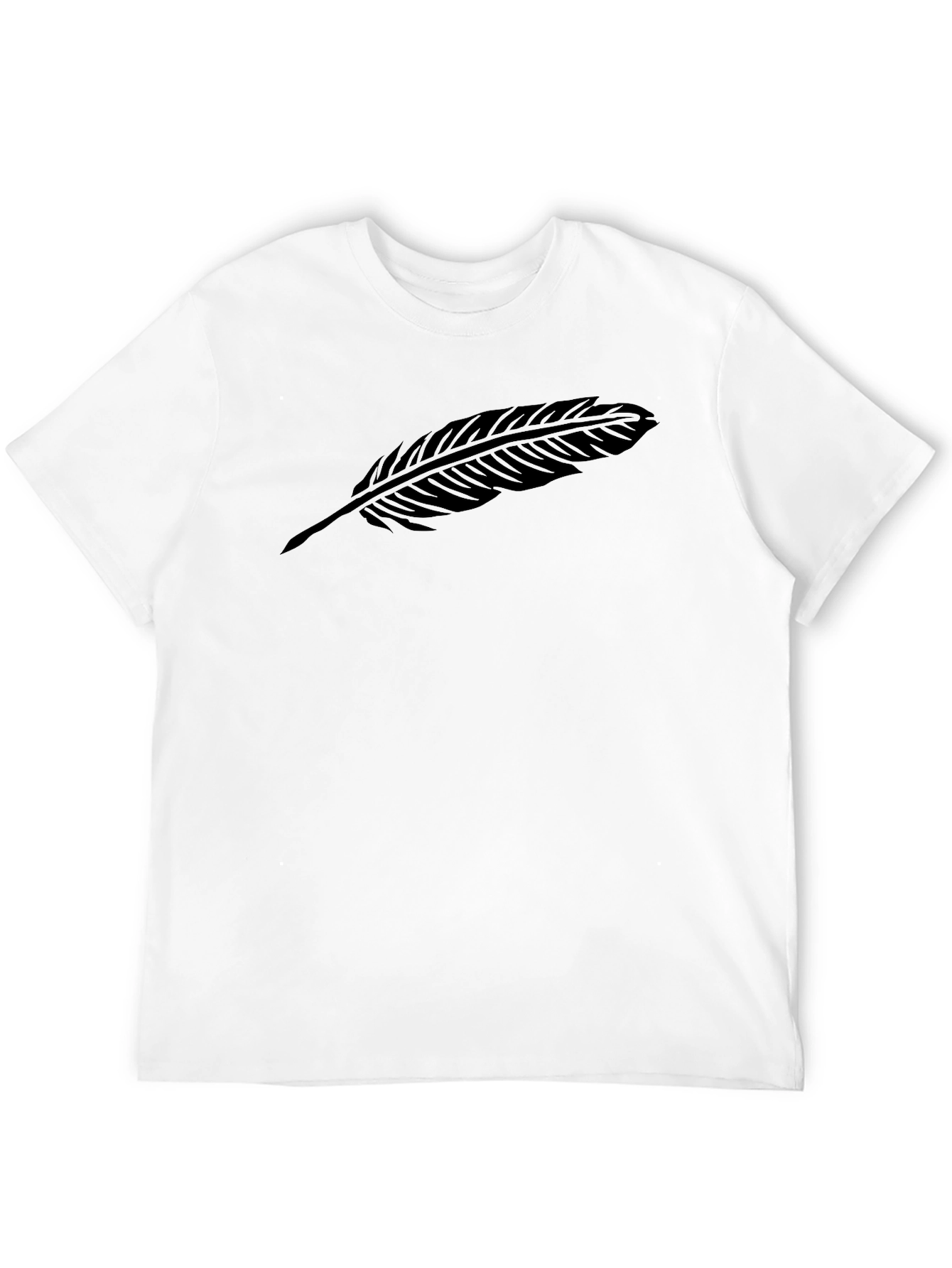 Black Feather Graphic Tee - Stylish and Comfortable