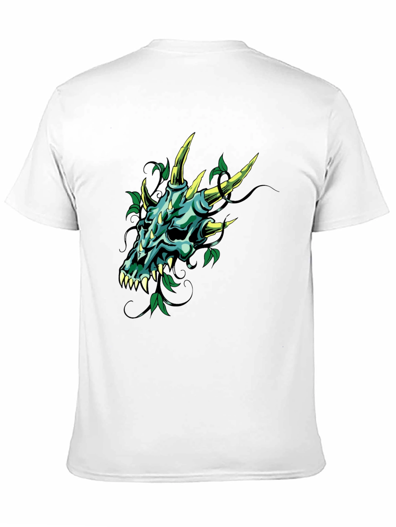 Dragon Skull Graphic Tee - Mens Black T-Shirt