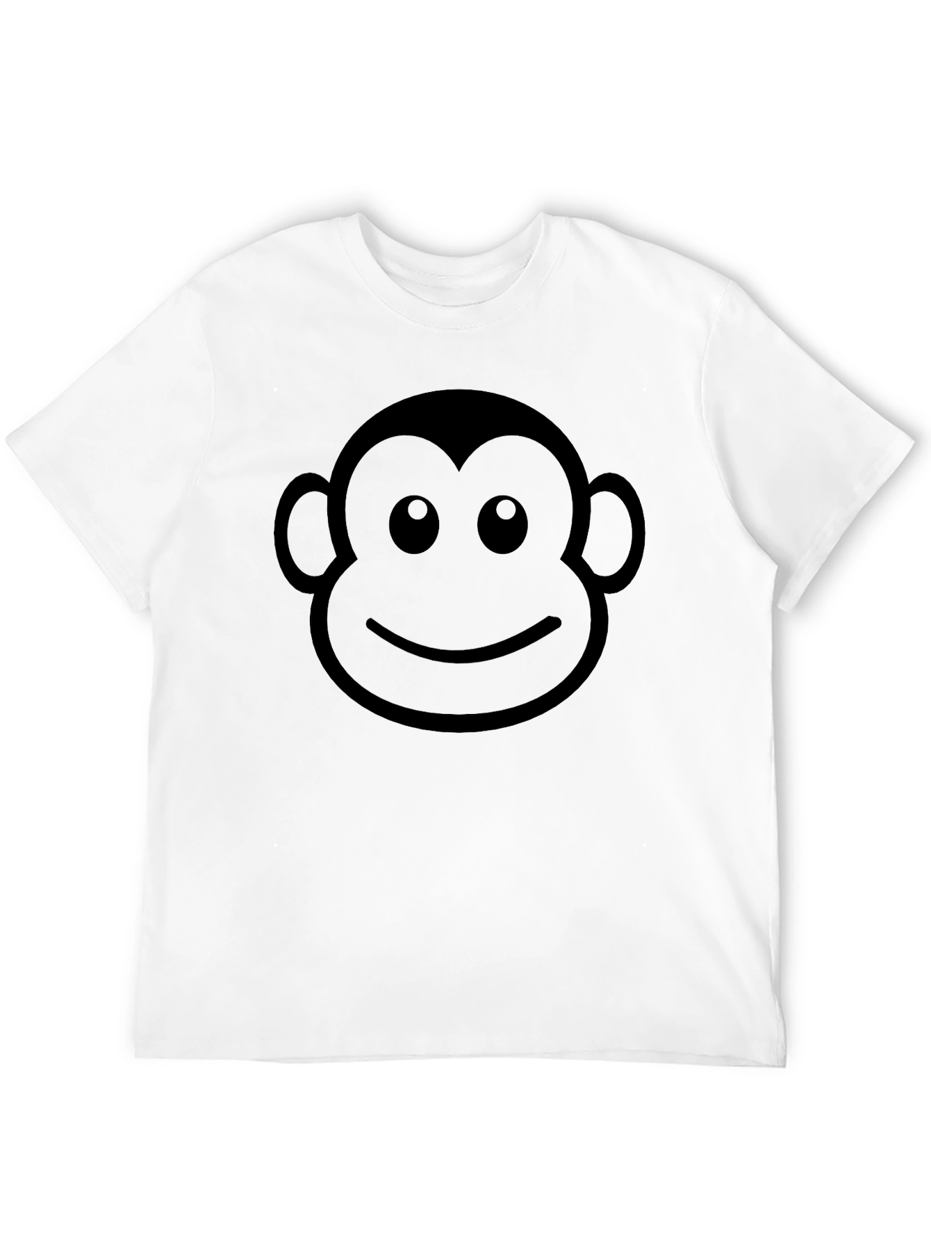 Monkey Face Graphic Black T-Shirt - Fun & Stylish