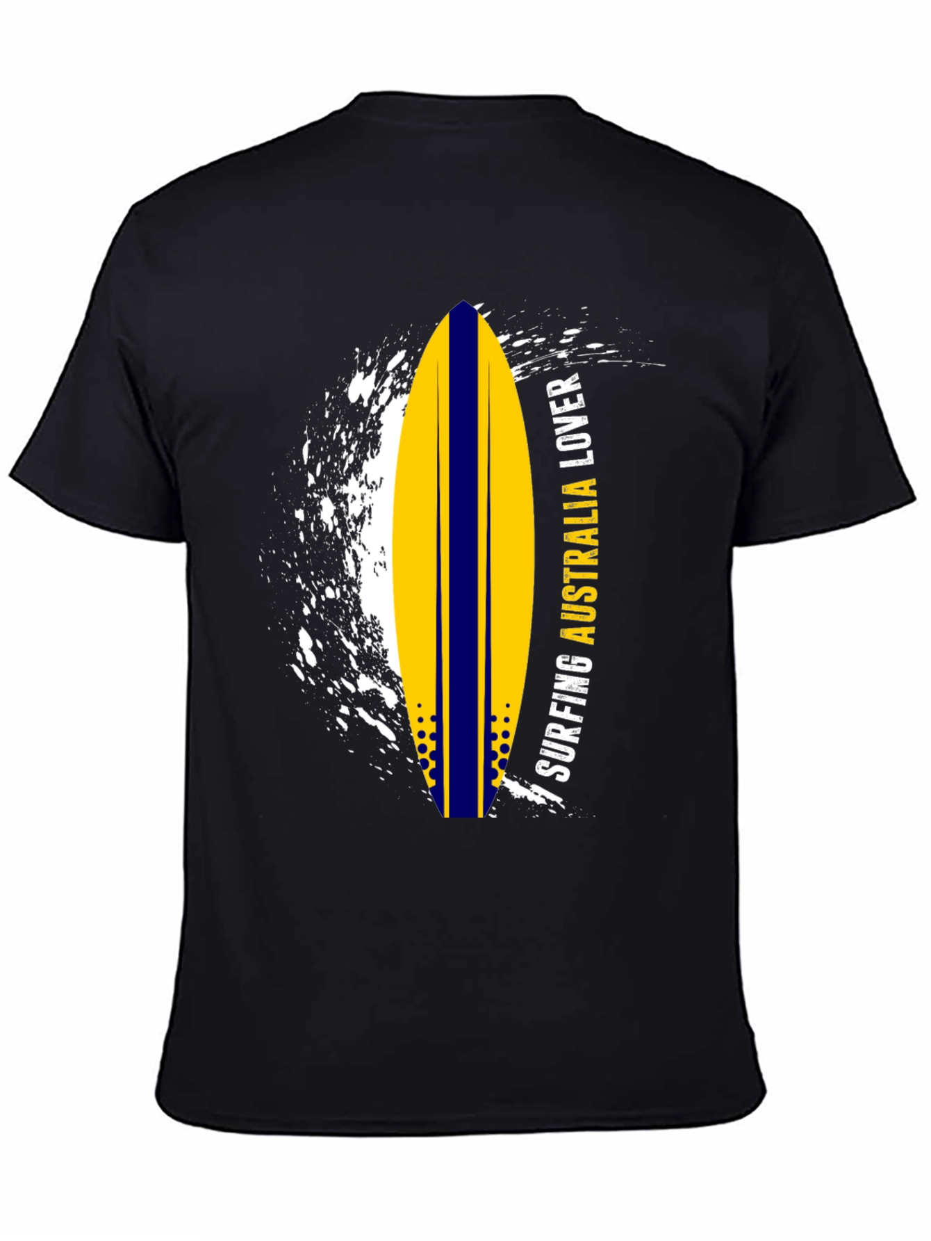 Surfing Australia Lover T-Shirt - Black Surfboard Tee