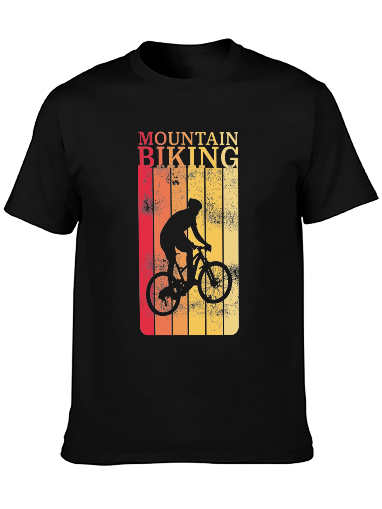 Mountain Biking Graphic Tee - Retro Style