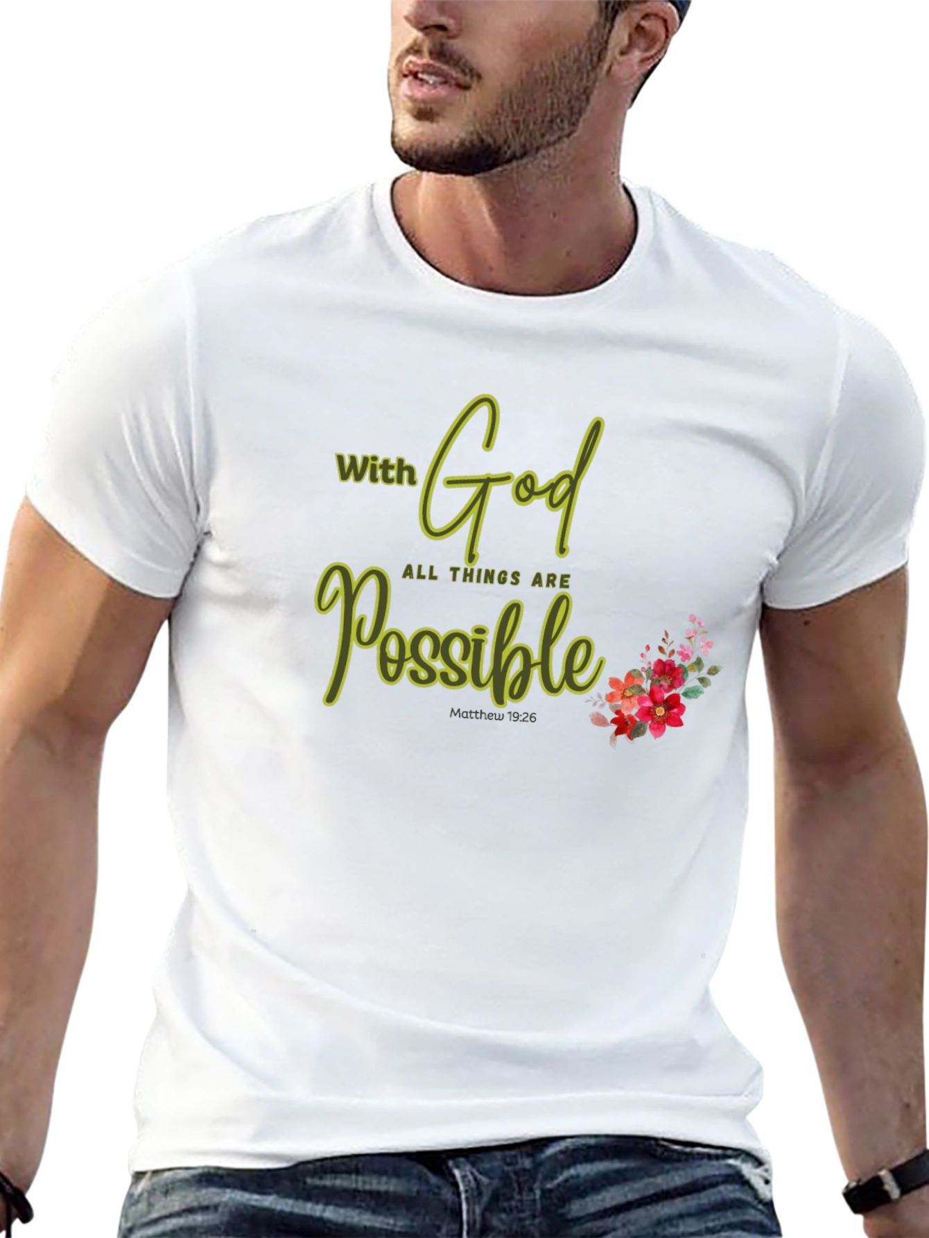 Faith-Inspired T-Shirt: With God All Things Are Possible