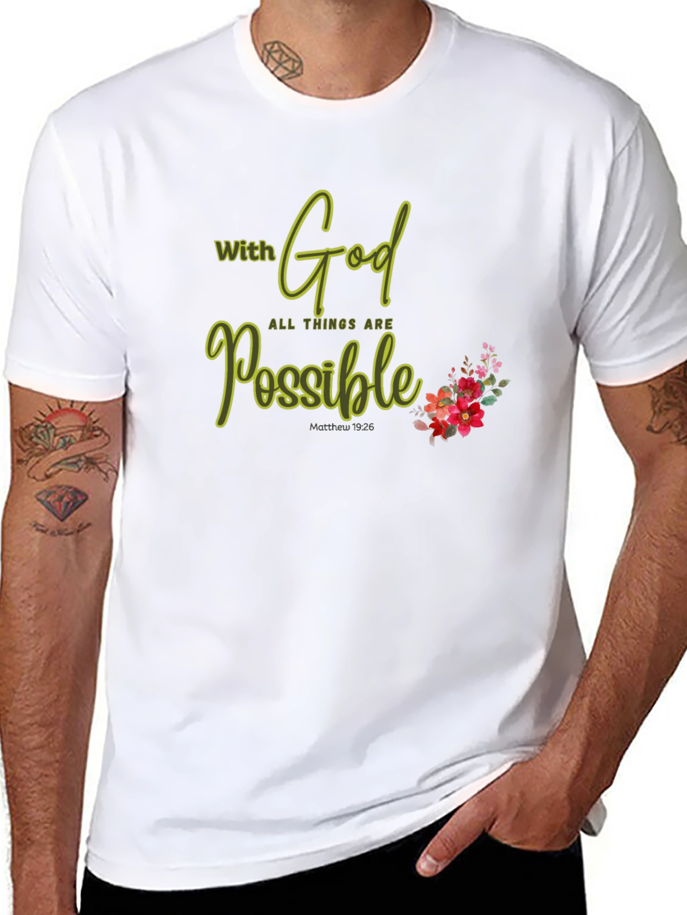 Faith-Inspired T-Shirt: With God All Things Are Possible