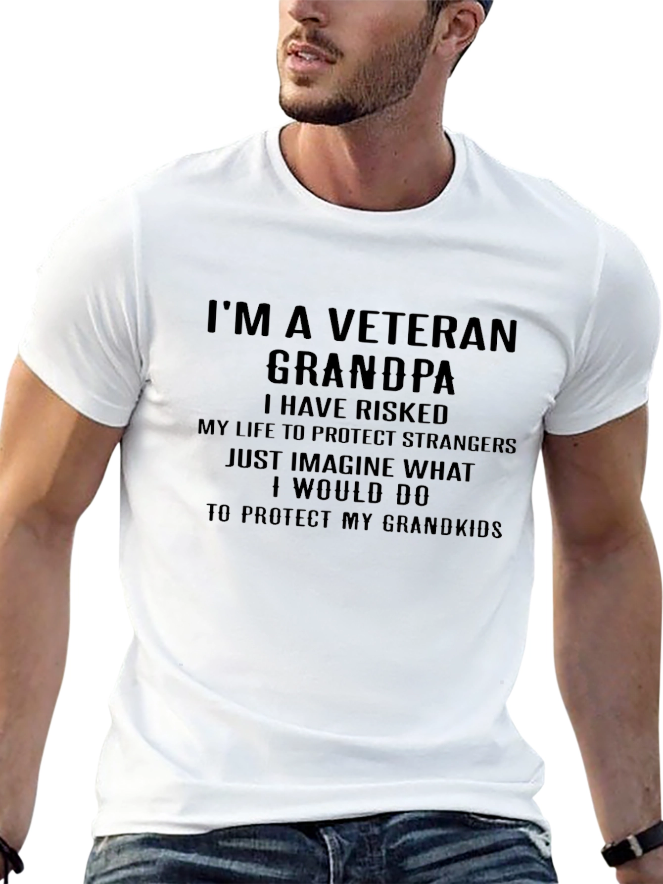 Veteran Grandpa T-Shirt - Protective Grandfather