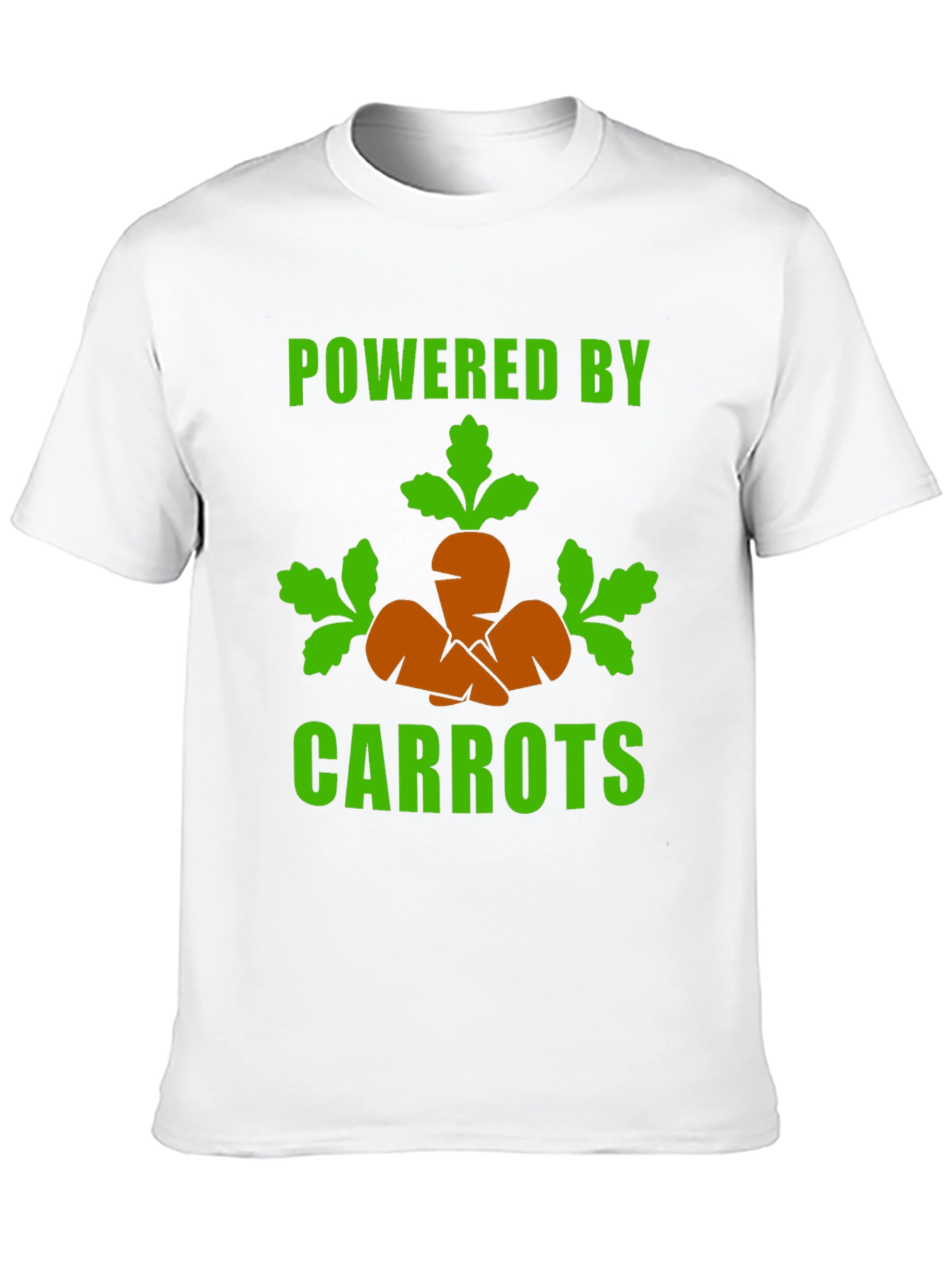 Powered By Carrots - Funny Vegan T-Shirt