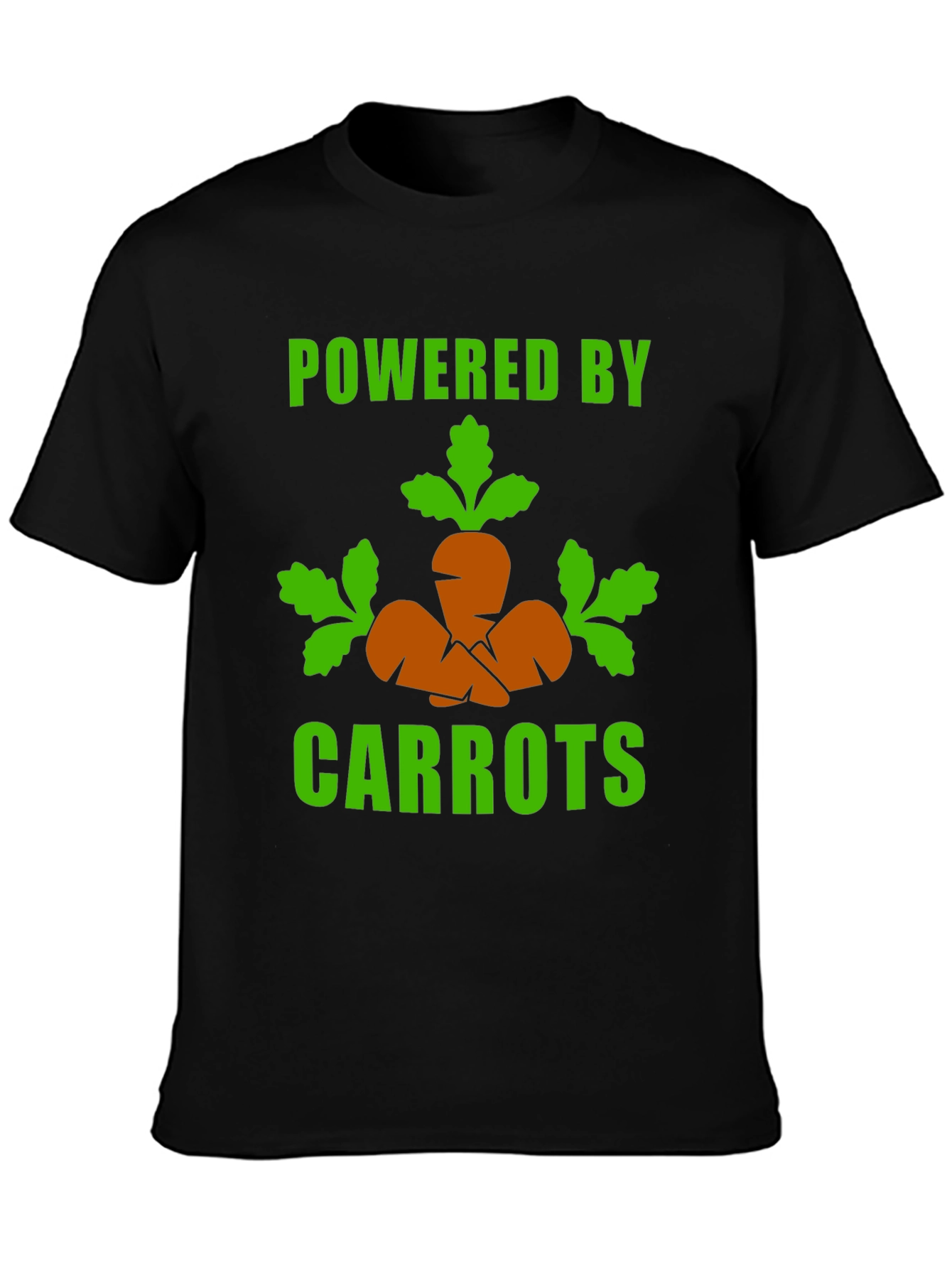 Powered By Carrots - Funny Vegan T-Shirt