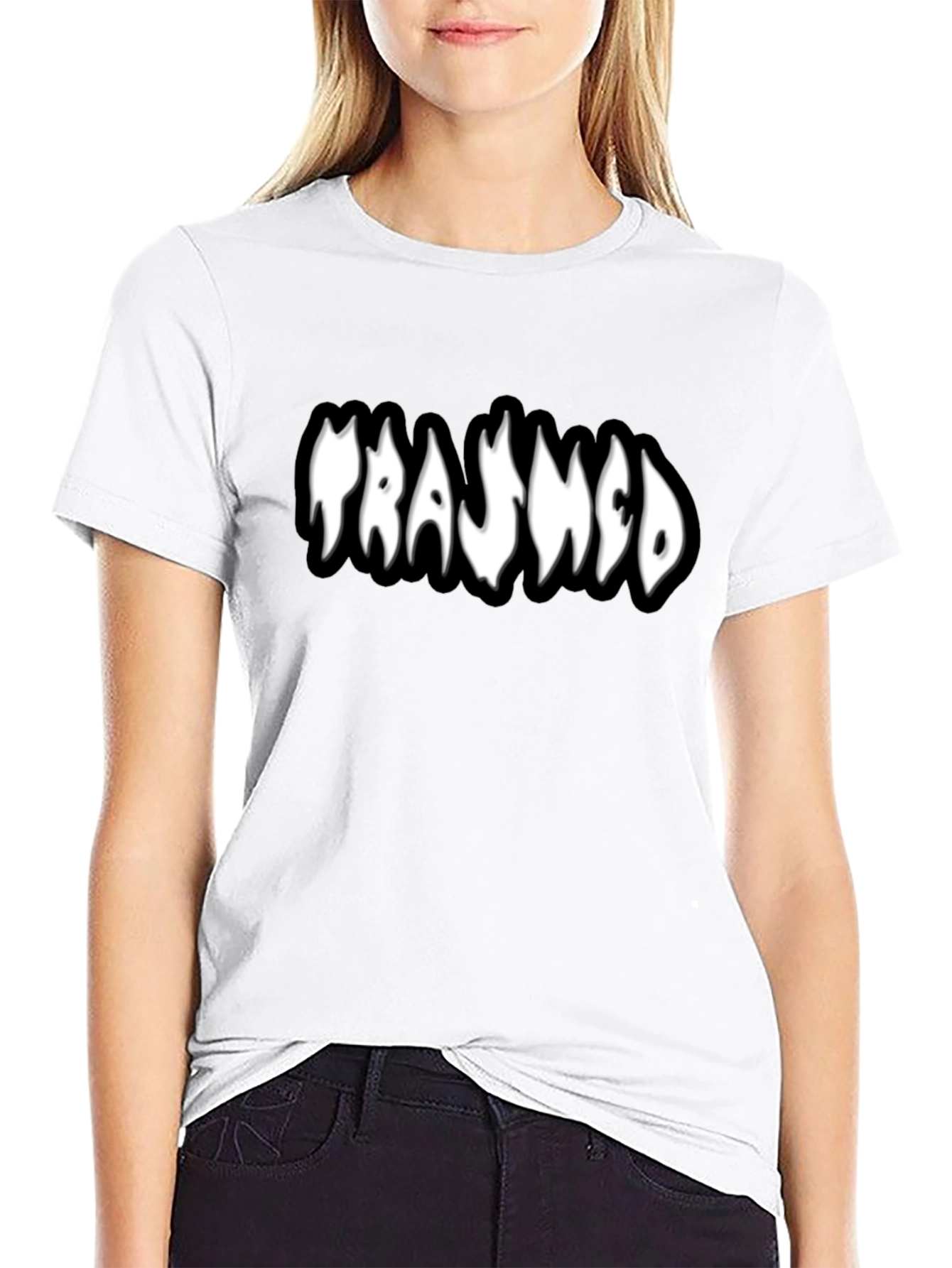 Trashed Black T-Shirt - Unique Graphic Tee