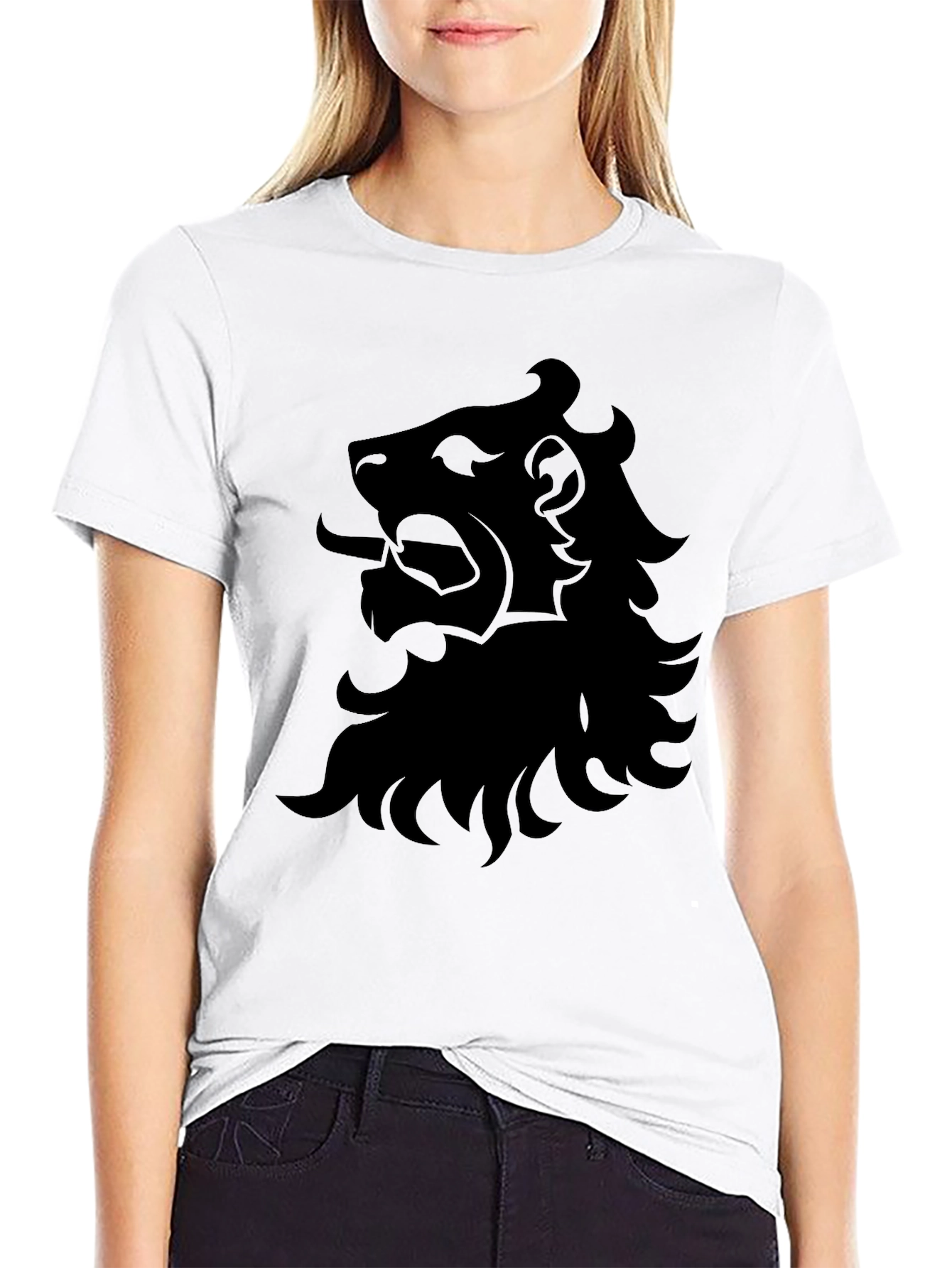 Black Lion Graphic T-Shirt - Bold Design