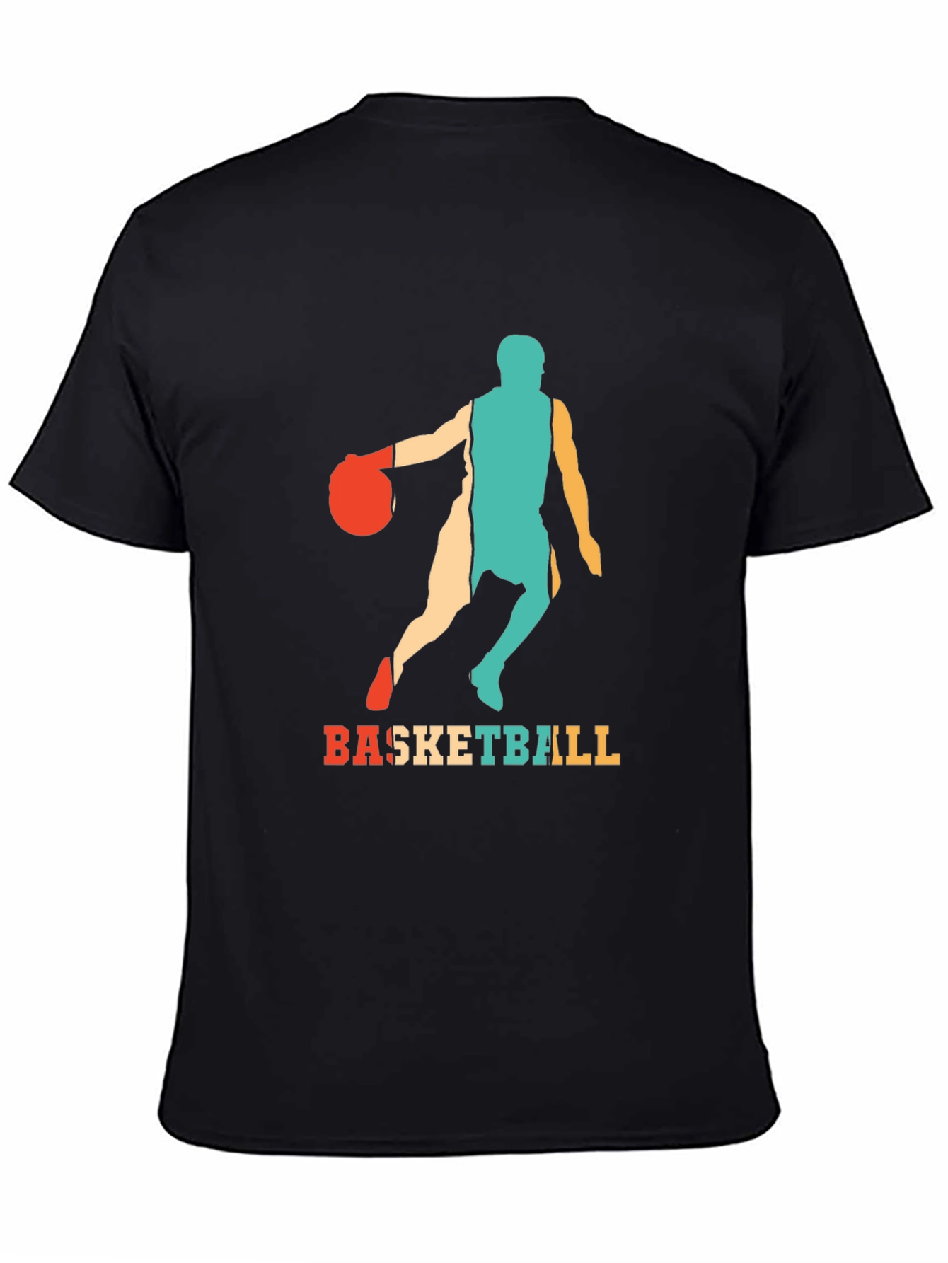 Basketball Graphic Tee - Retro Style Mens T-Shirt