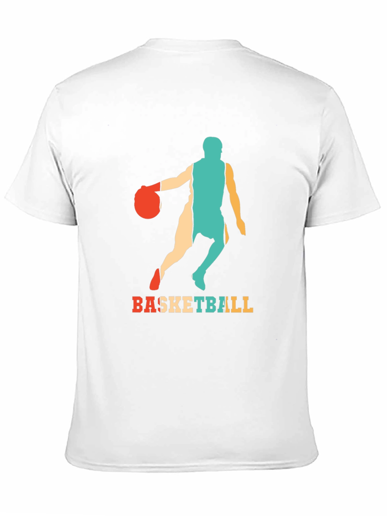 Basketball Graphic Tee - Retro Style Mens T-Shirt