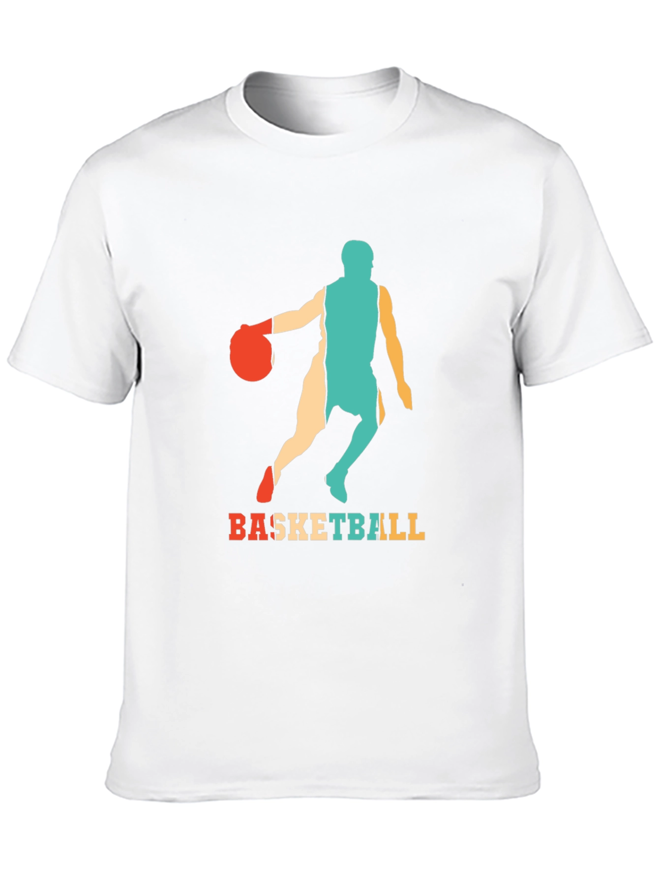 Basketball Graphic Tee - Retro Style Mens T-Shirt