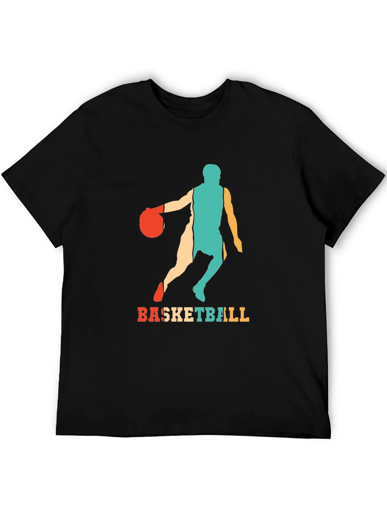 Basketball Graphic Tee - Retro Style Mens T-Shirt