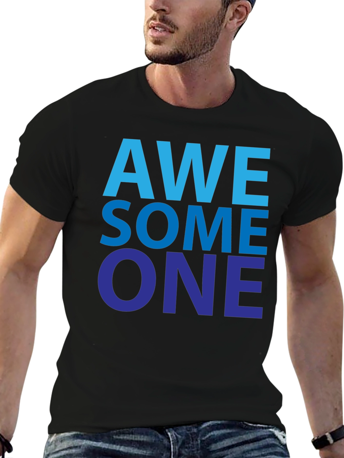 Awesome One Graphic Tee - Mens Black T-Shirt