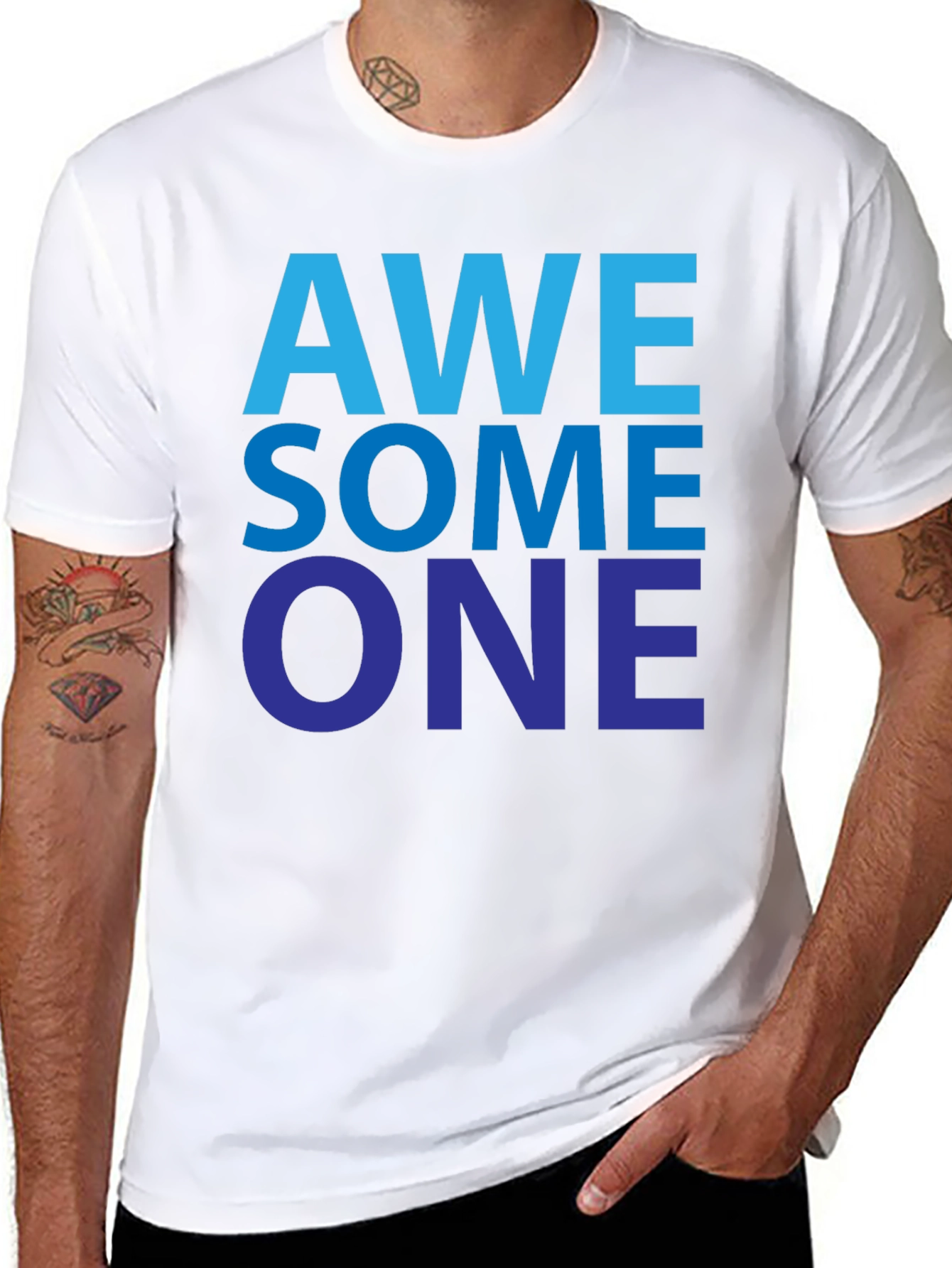 Awesome One Graphic Tee - Mens Black T-Shirt
