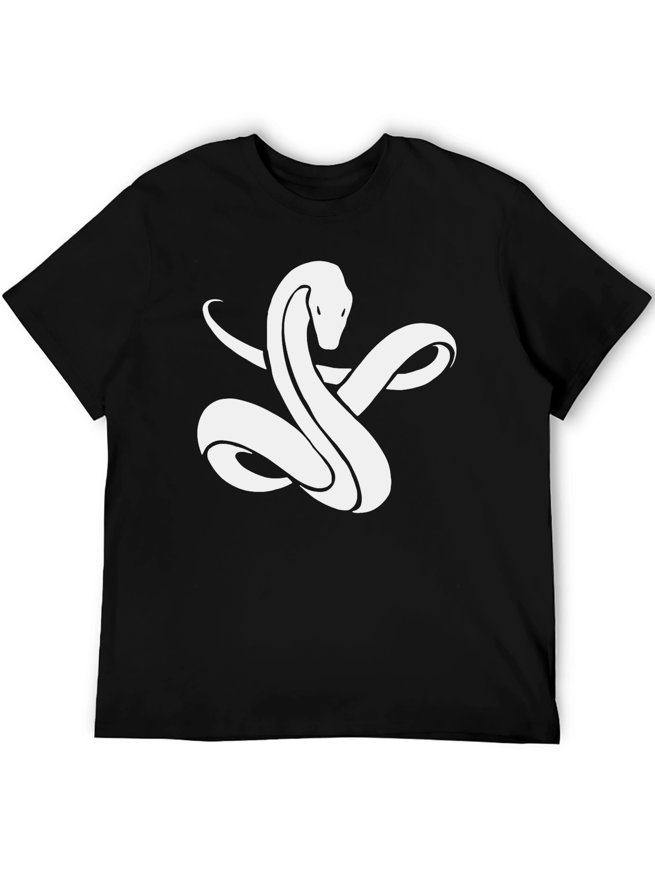 Snake Graphic Tee - Modern Black T-Shirt