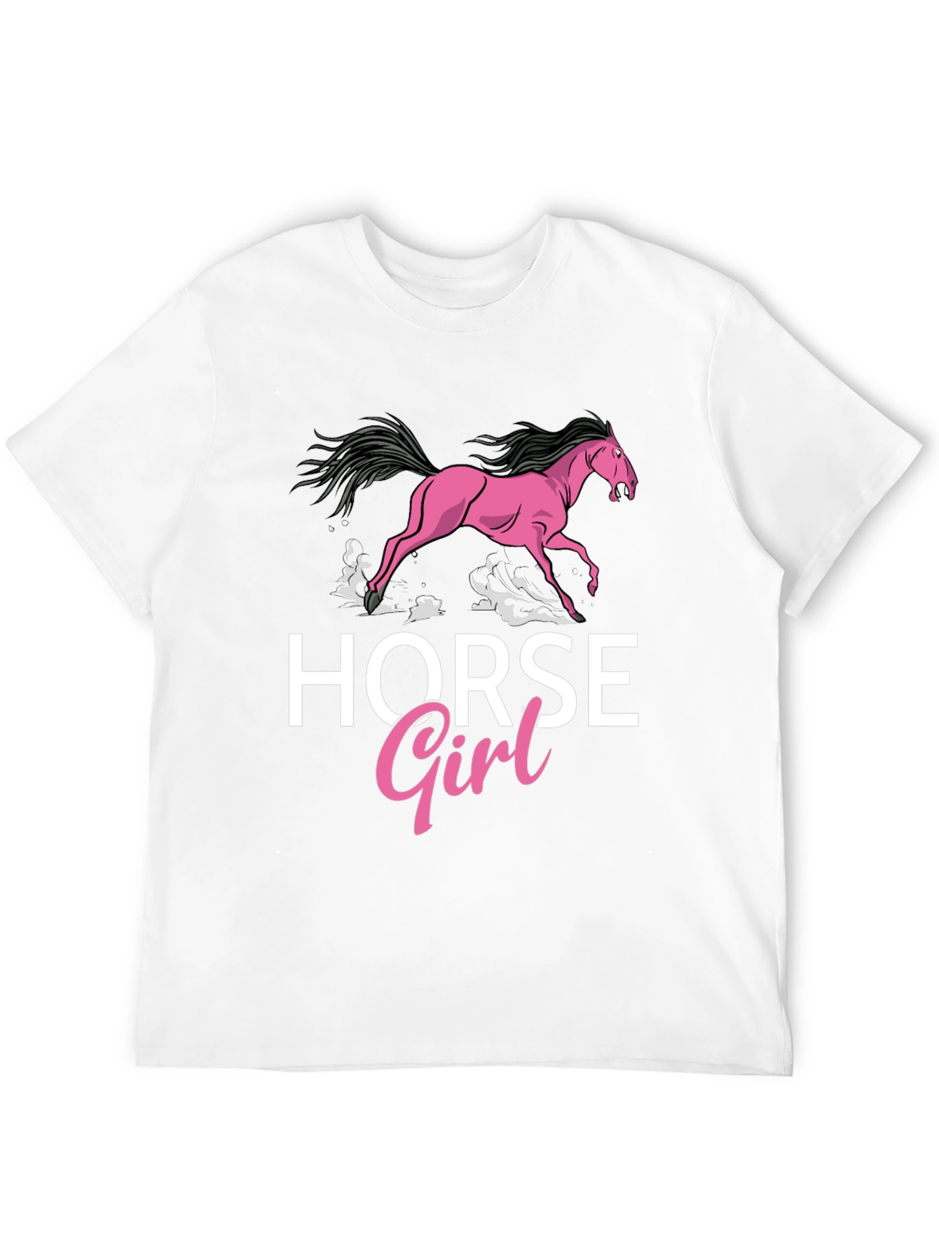 Horse Girl T-Shirt - Black Cotton Tee
