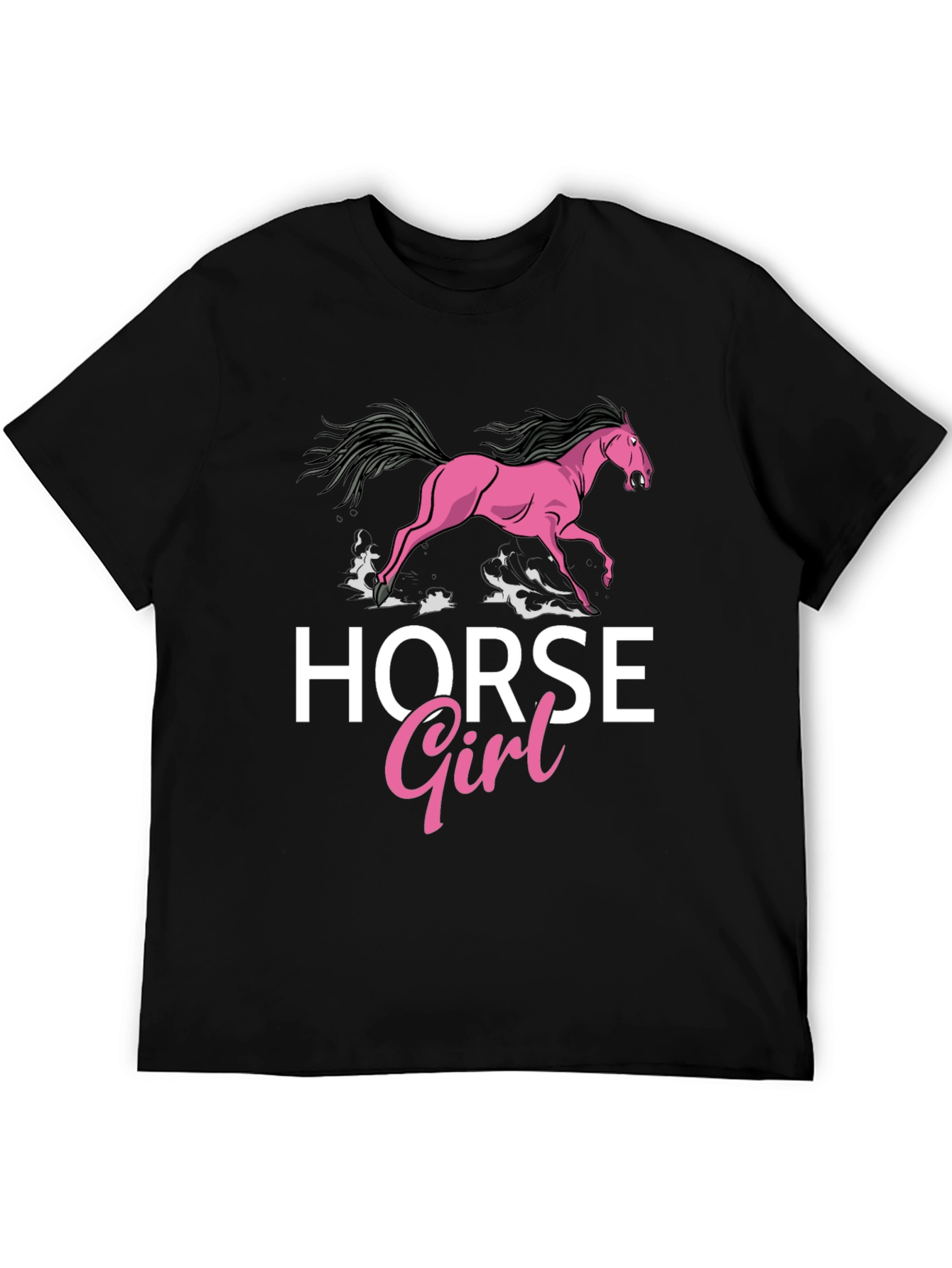 Horse Girl T-Shirt - Black Cotton Tee