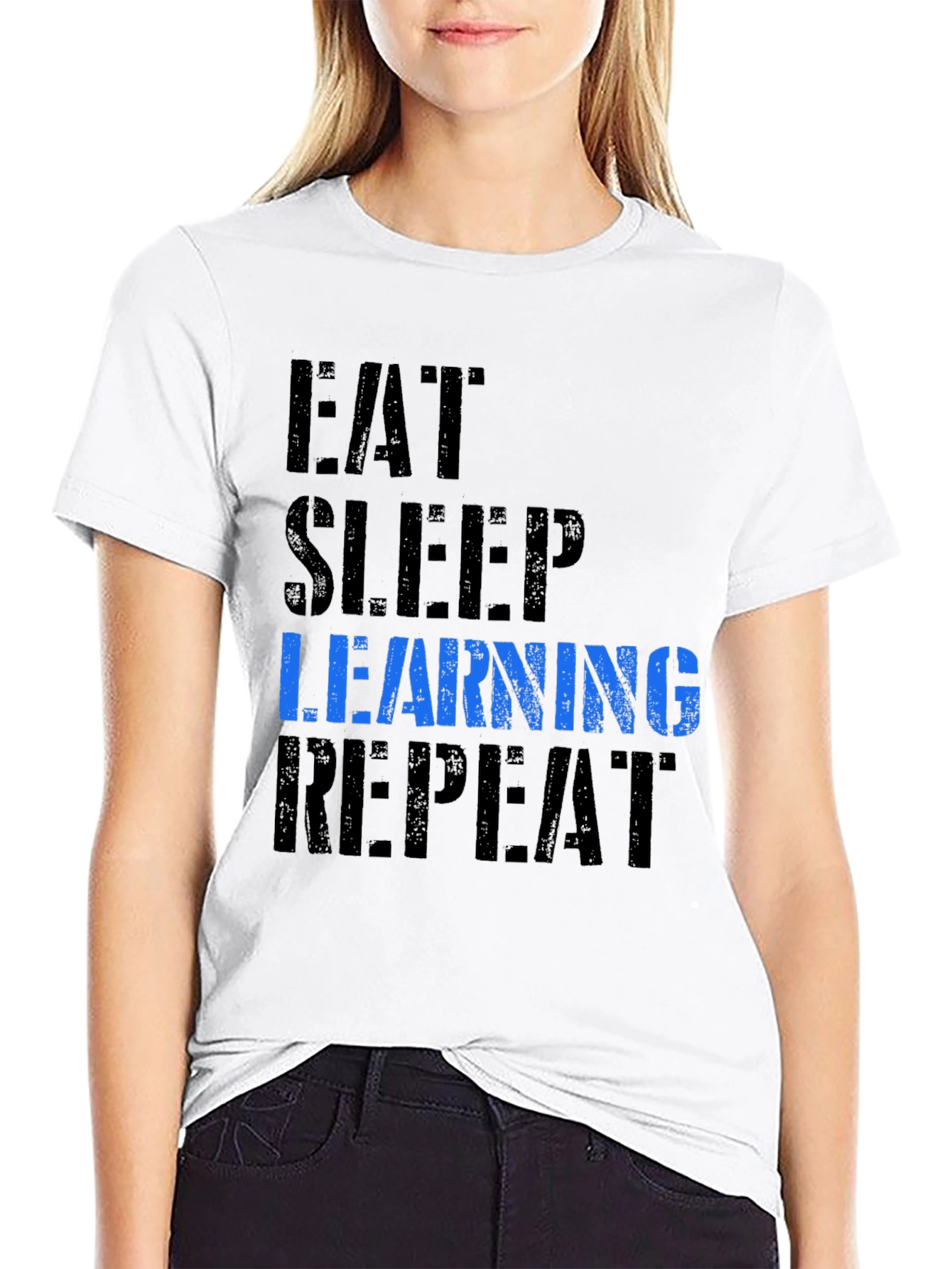 Eat Sleep Learning Repeat Graphic Tee