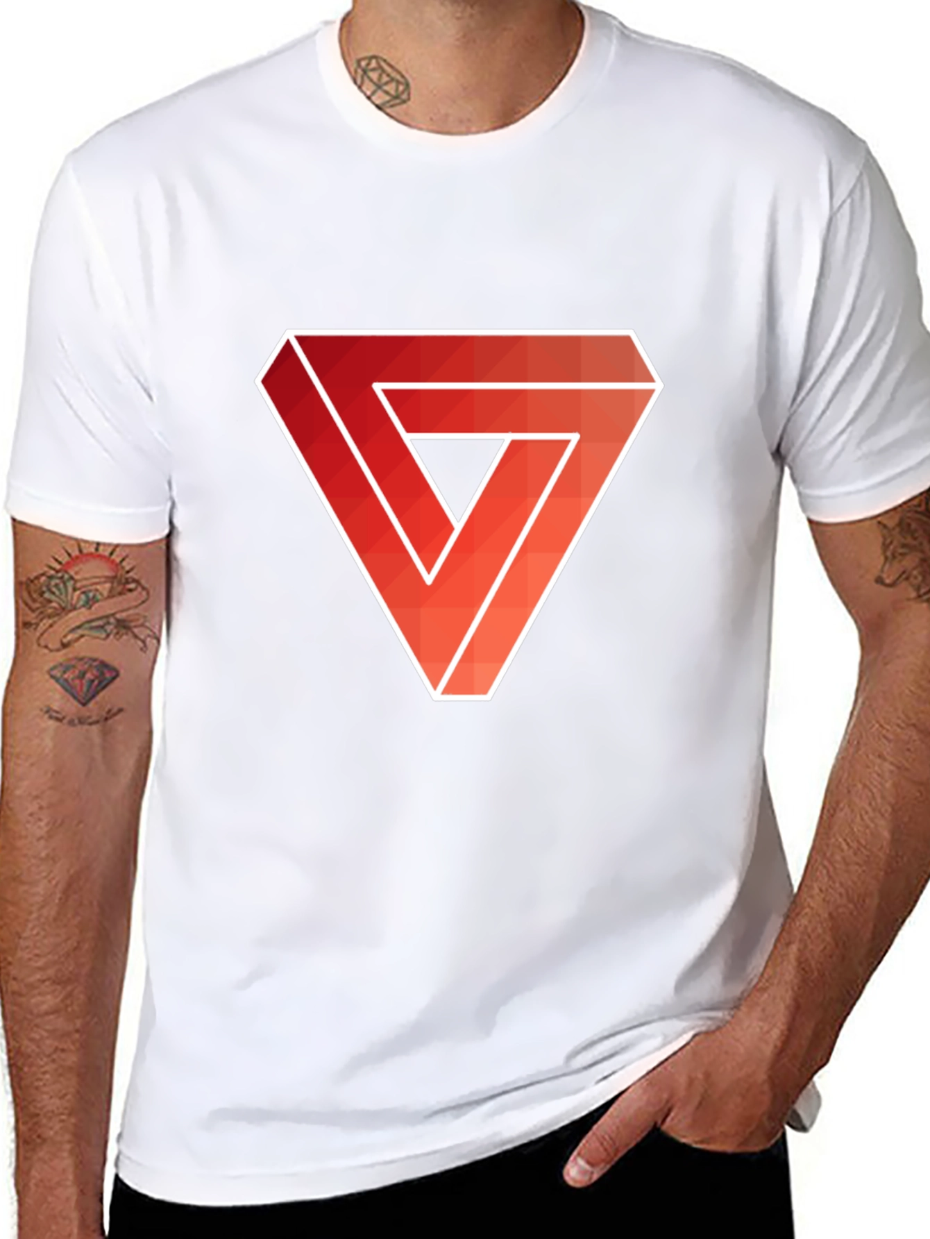 Impossible Triangle Mens Graphic Tee - Black