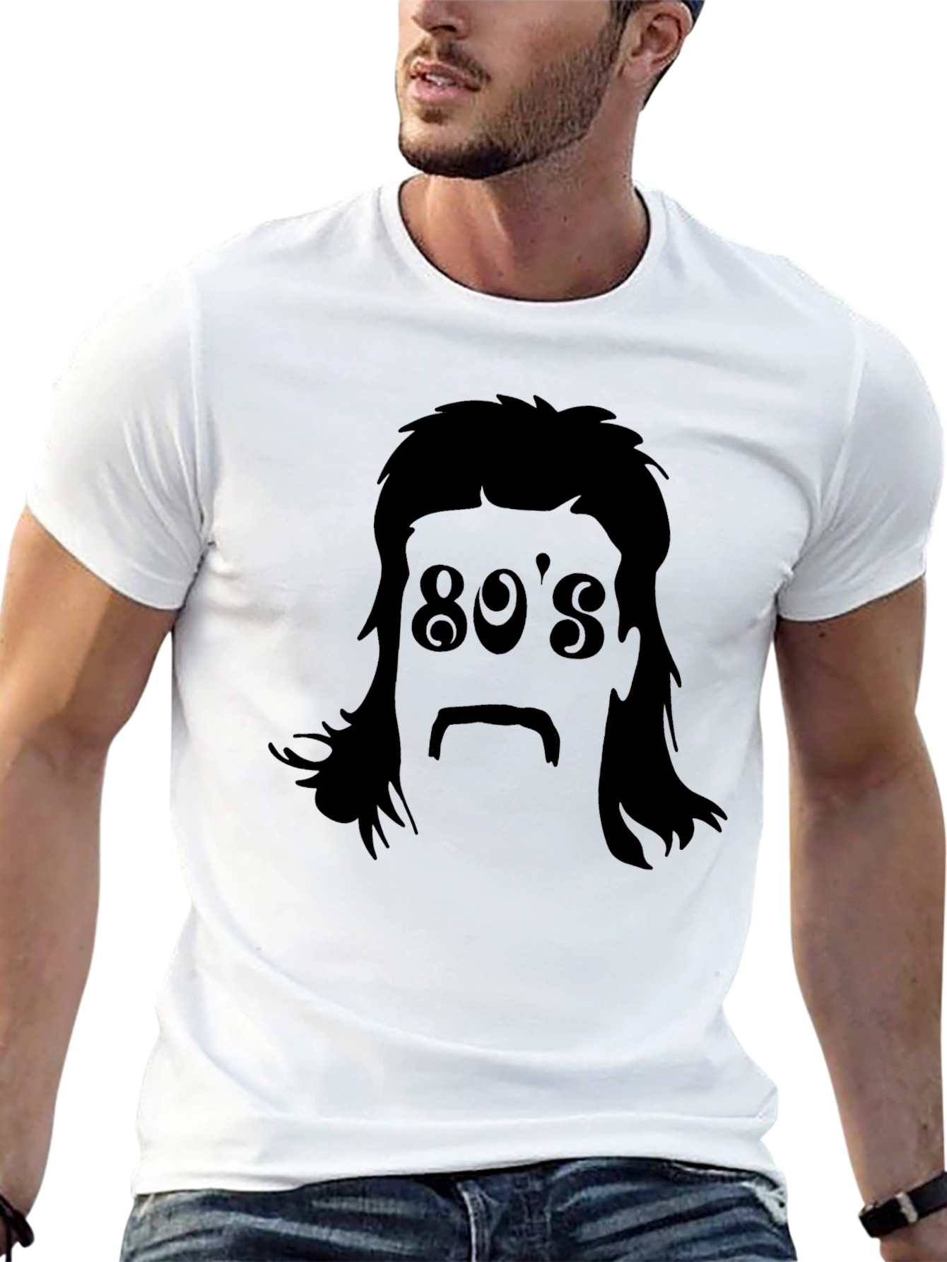 Retro 80s Mullet T-Shirt - Classic Throwback Style