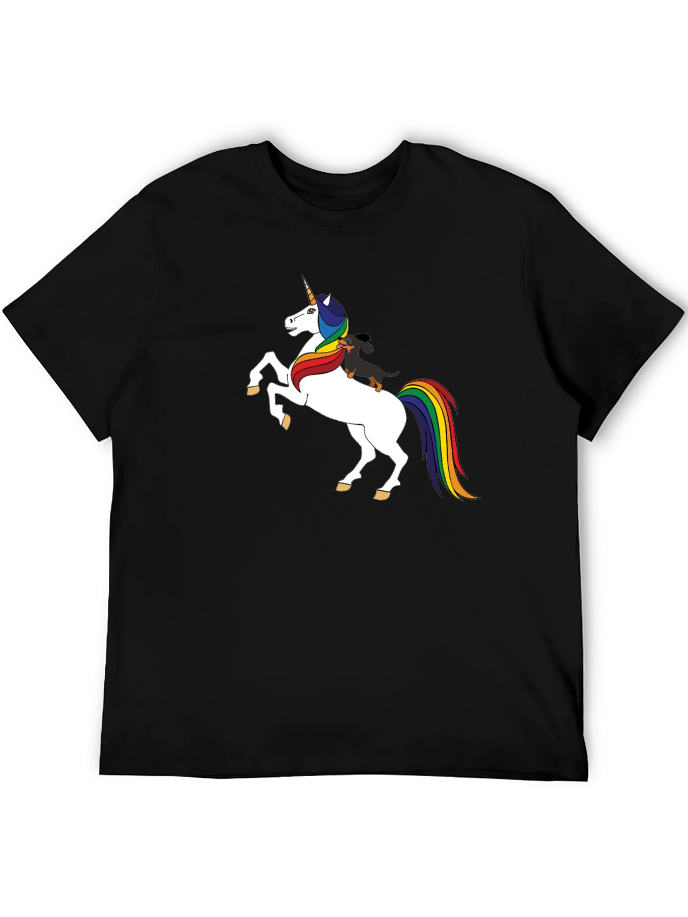 Unicorn and Dachshund Graphic Tee
