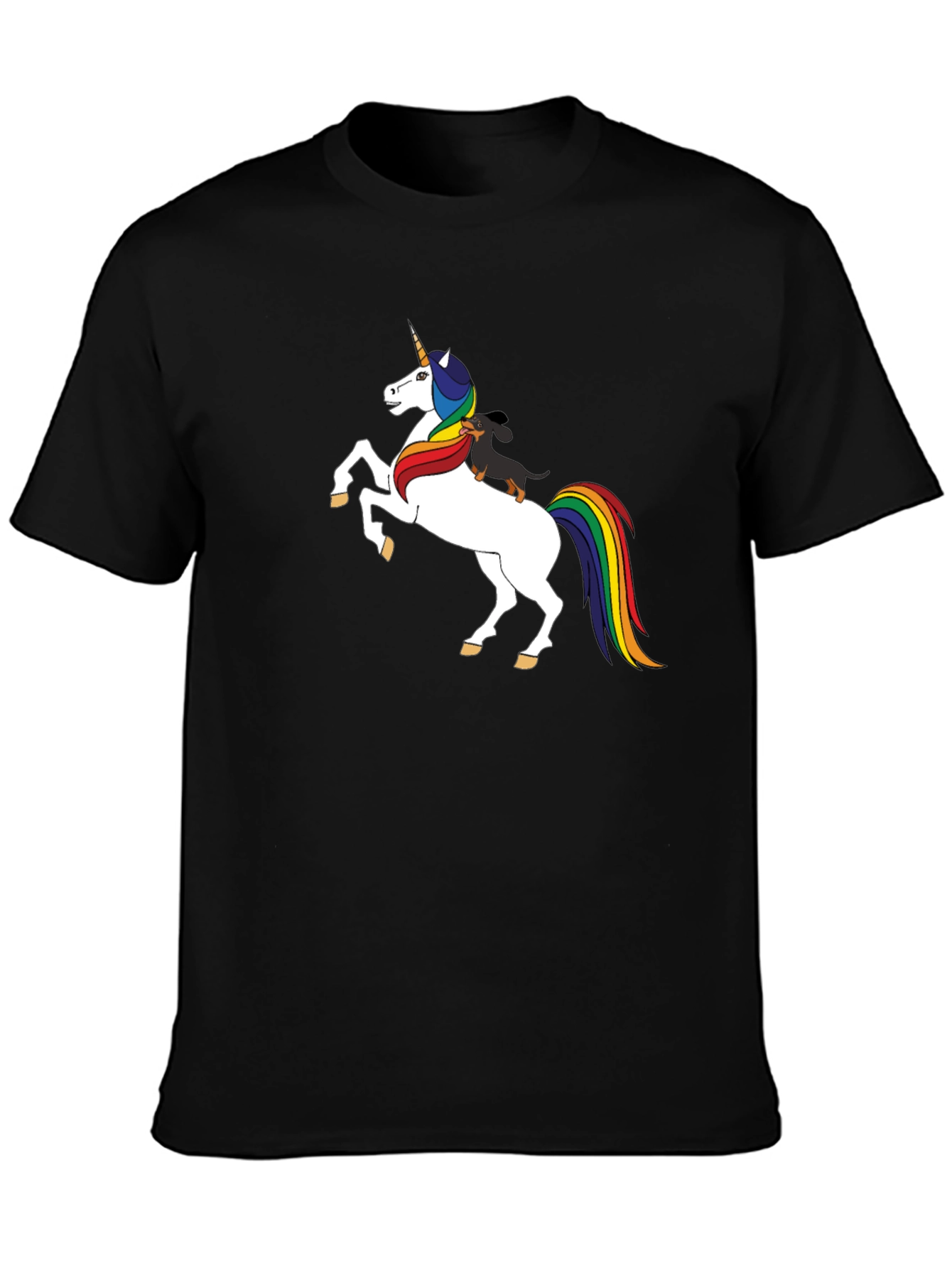 Unicorn and Dachshund Graphic Tee